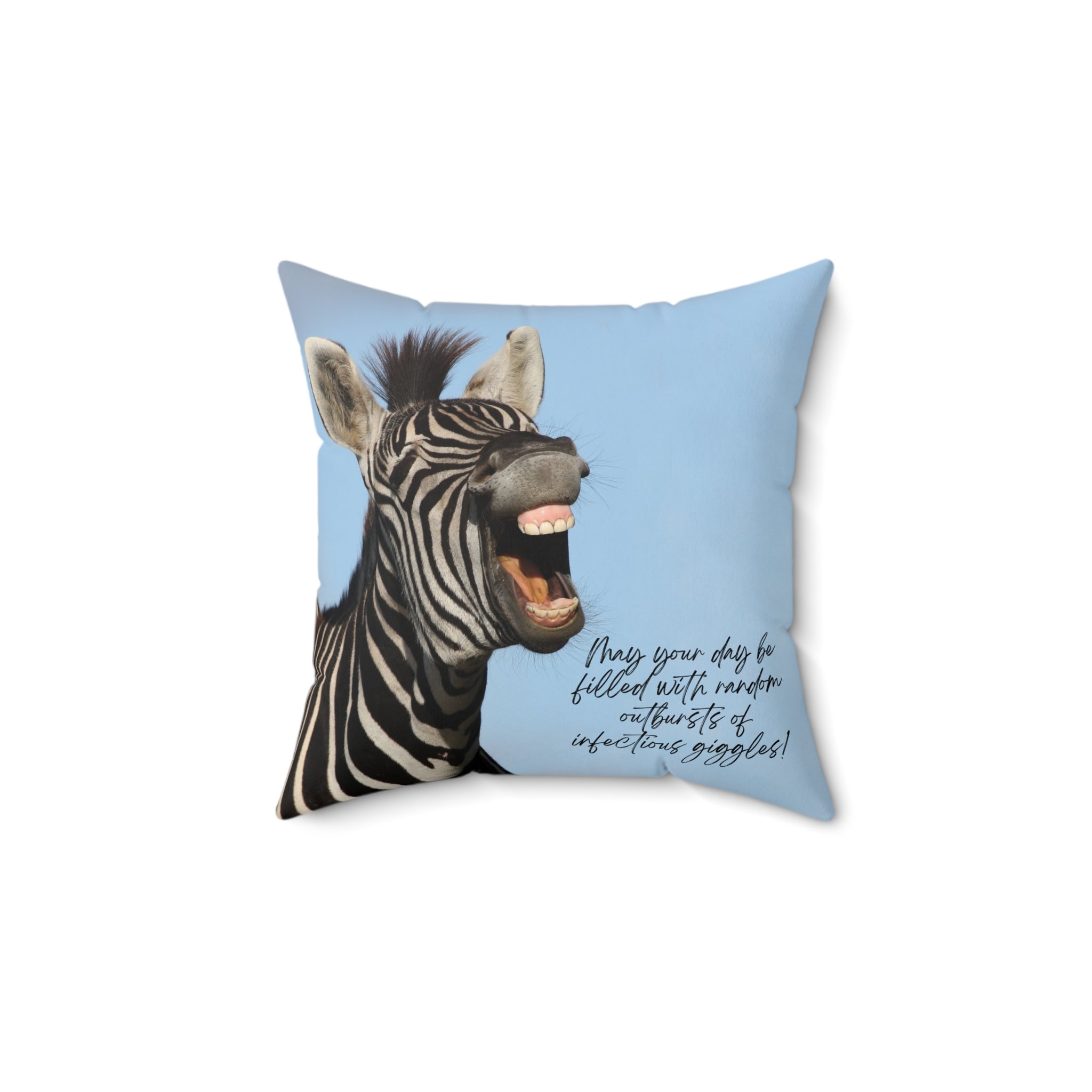 "Infectious Giggles" Spun Polyester Square Pillow