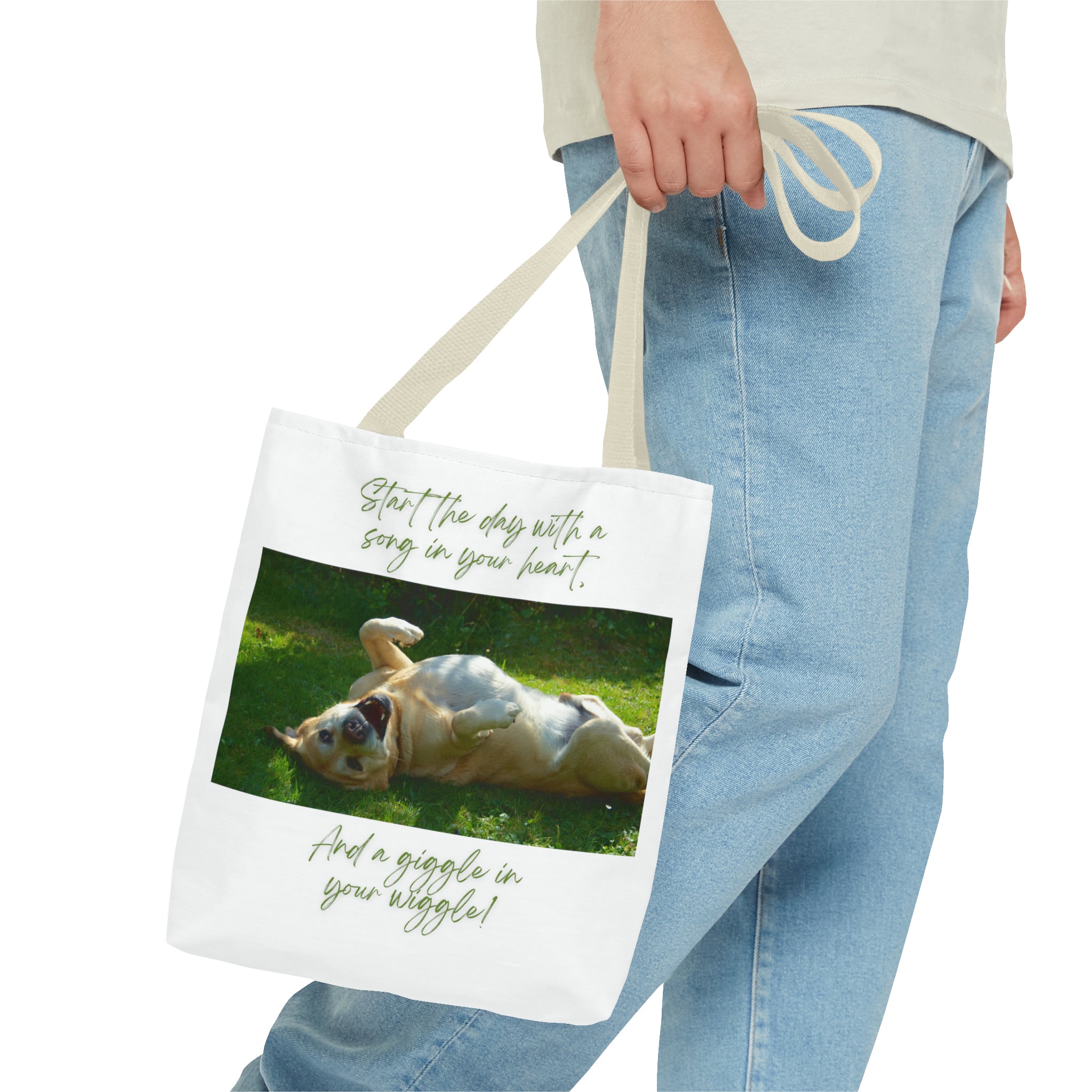 "Dog Giggle Wiggle" Tote Bag (AOP)