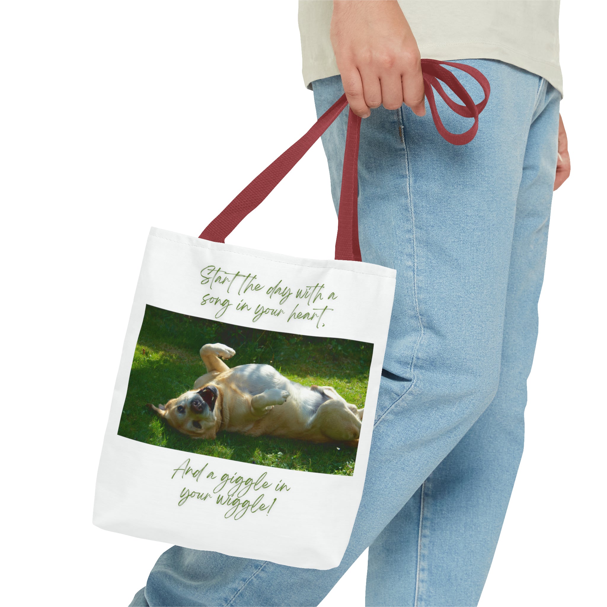 "Dog Giggle Wiggle" Tote Bag (AOP)