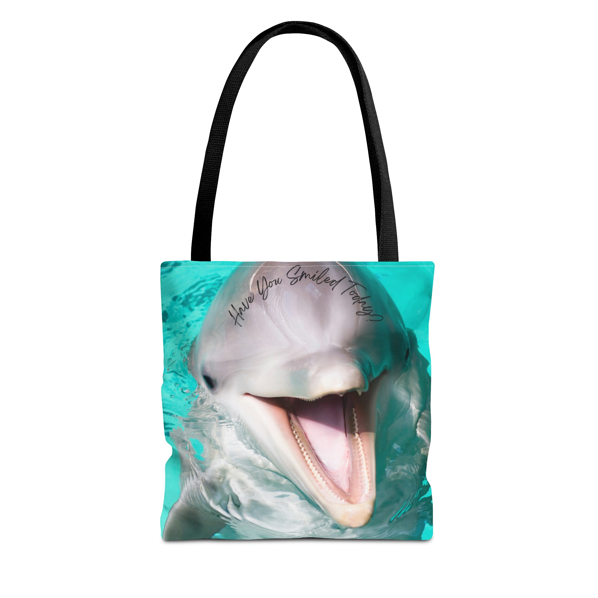 "Dolphin Smiled Today" Tote Bag (AOP)
