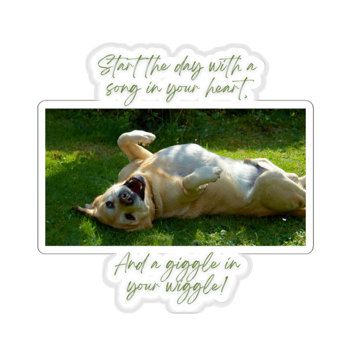 "Dog Giggle, Wiggle" Kiss-Cut Stickers