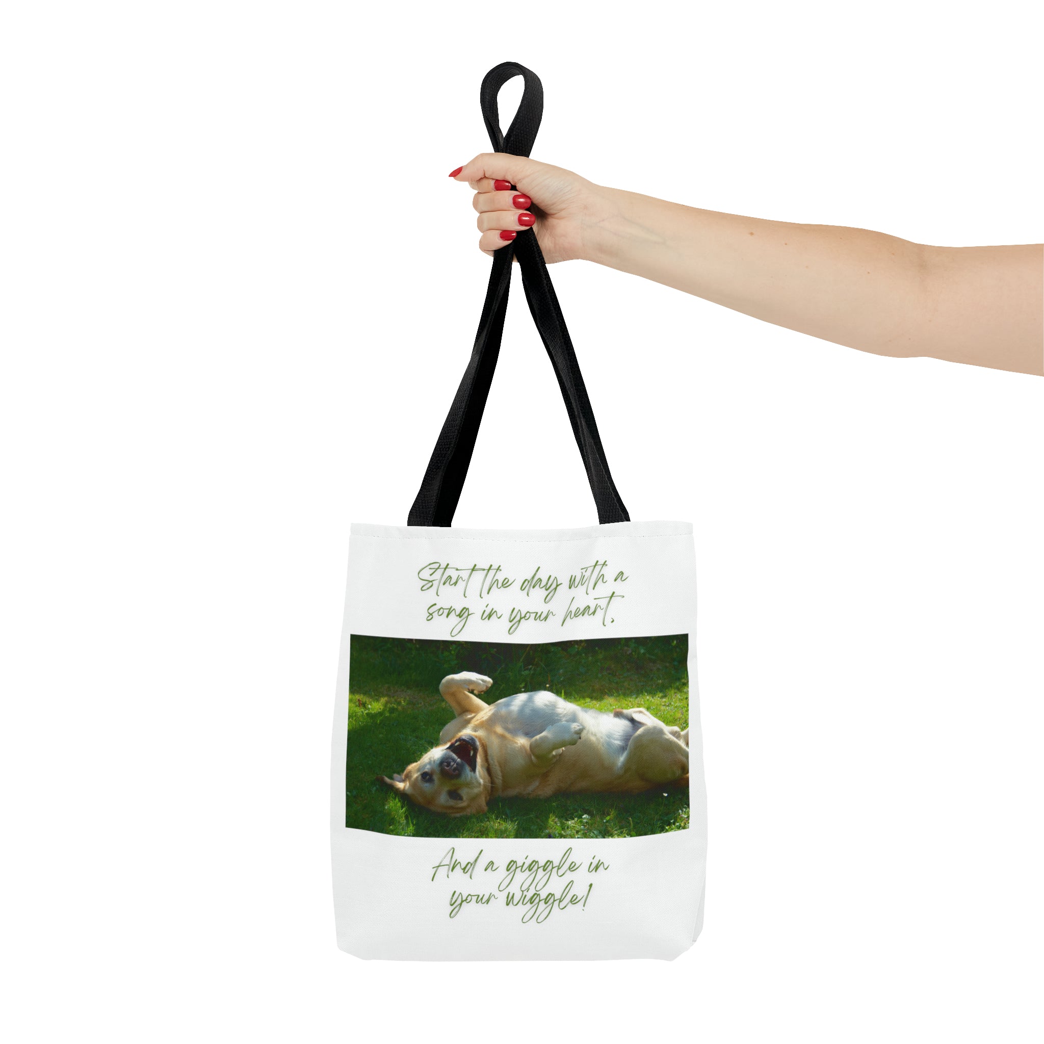 "Dog Giggle Wiggle" Tote Bag (AOP)