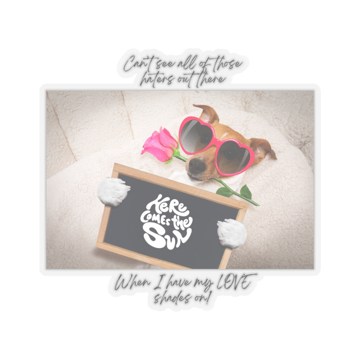 "Dog Love Shades" Kiss-Cut Stickers