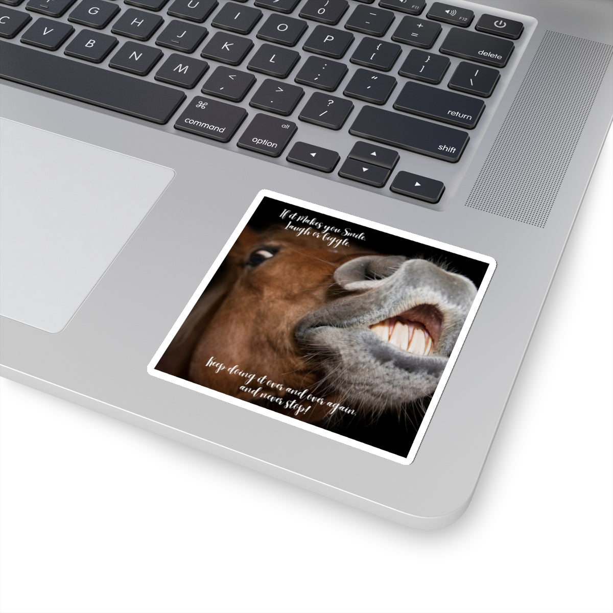 "Horse Smile, Laugh, Giggle" Kiss-Cut Stickers