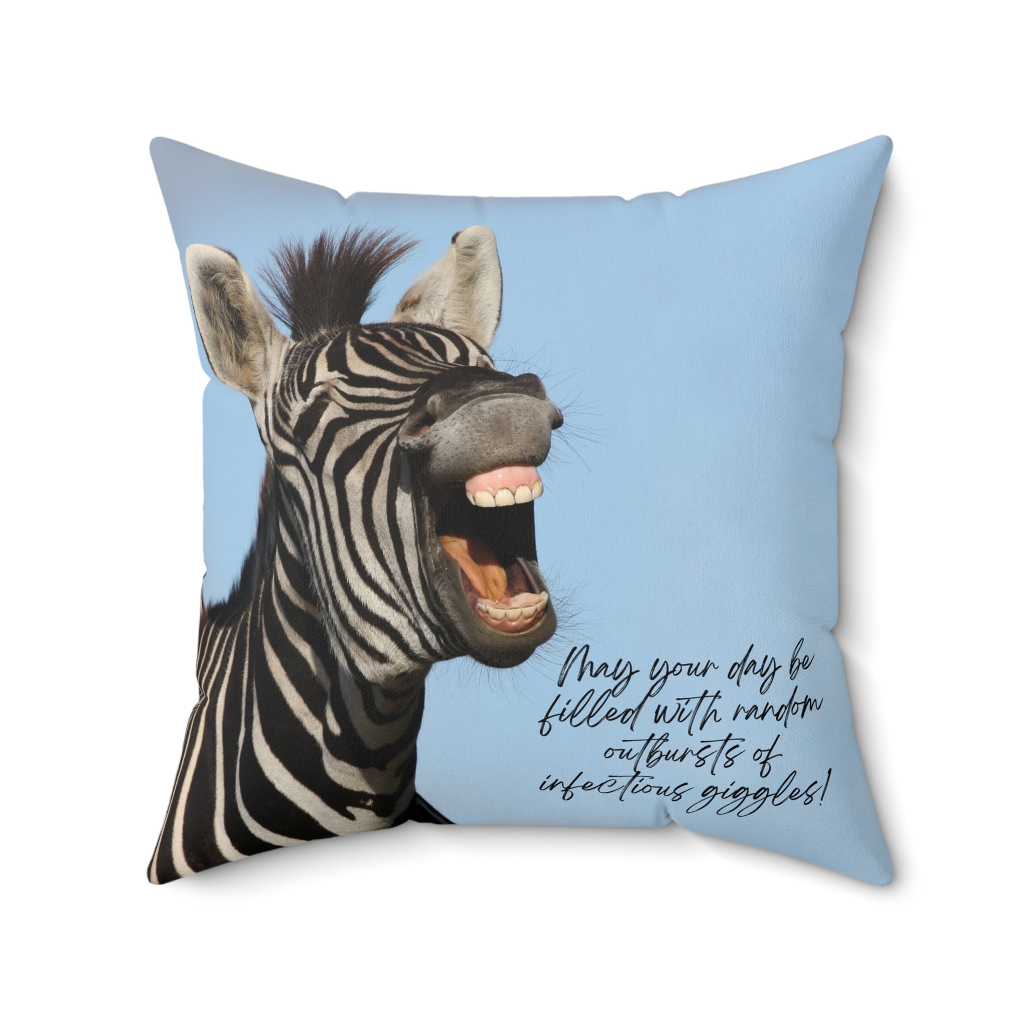 "Infectious Giggles" Spun Polyester Square Pillow