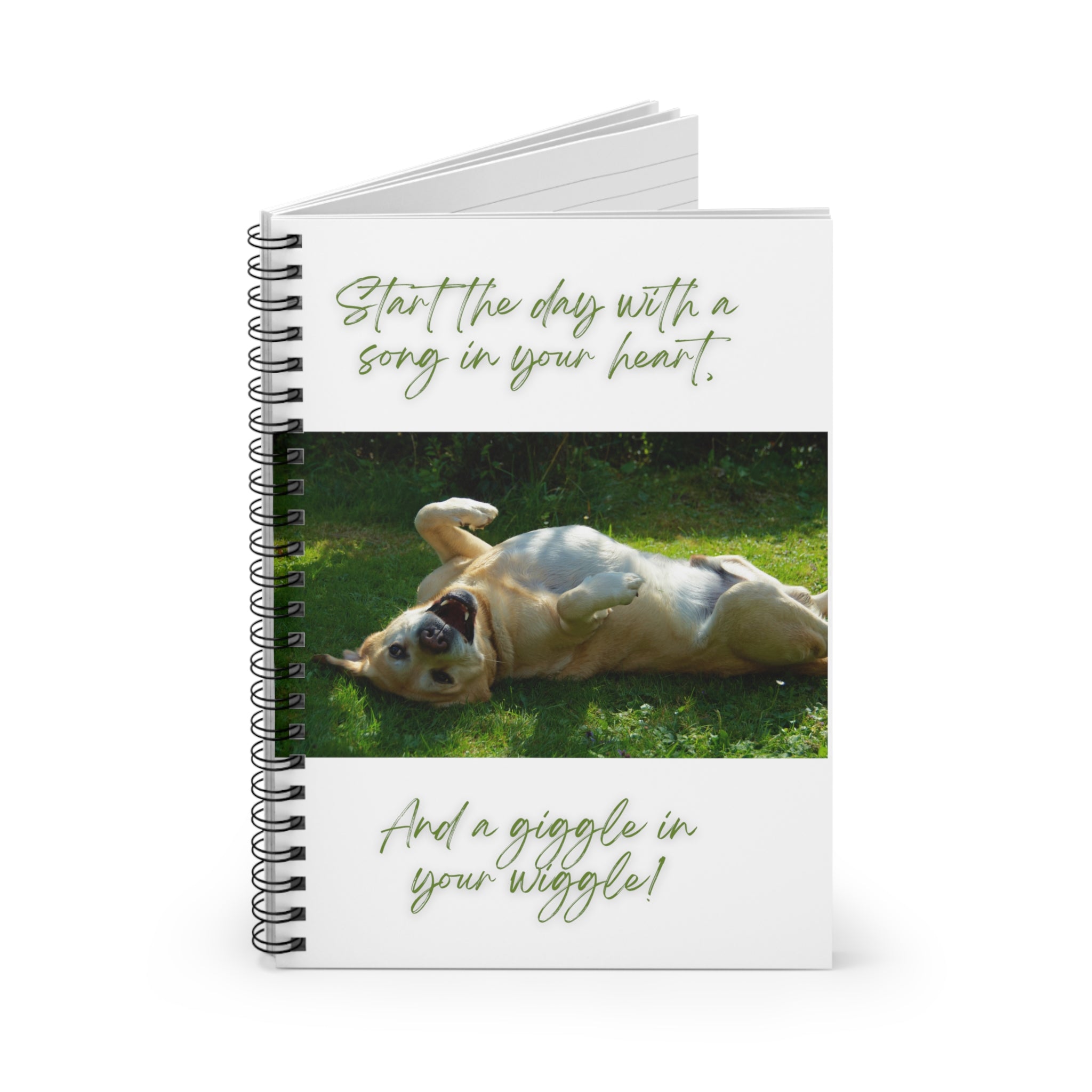 "Dog Giggle, Wiggle" Spiral Notebook - Ruled Line