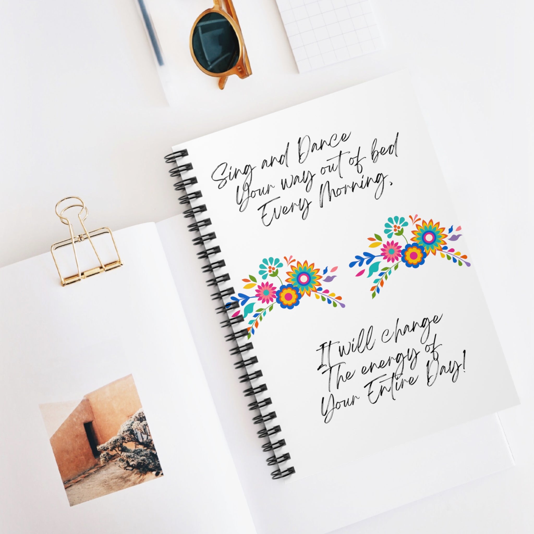 "Sing and Dance Energy" Spiral Notebook - Ruled Line
