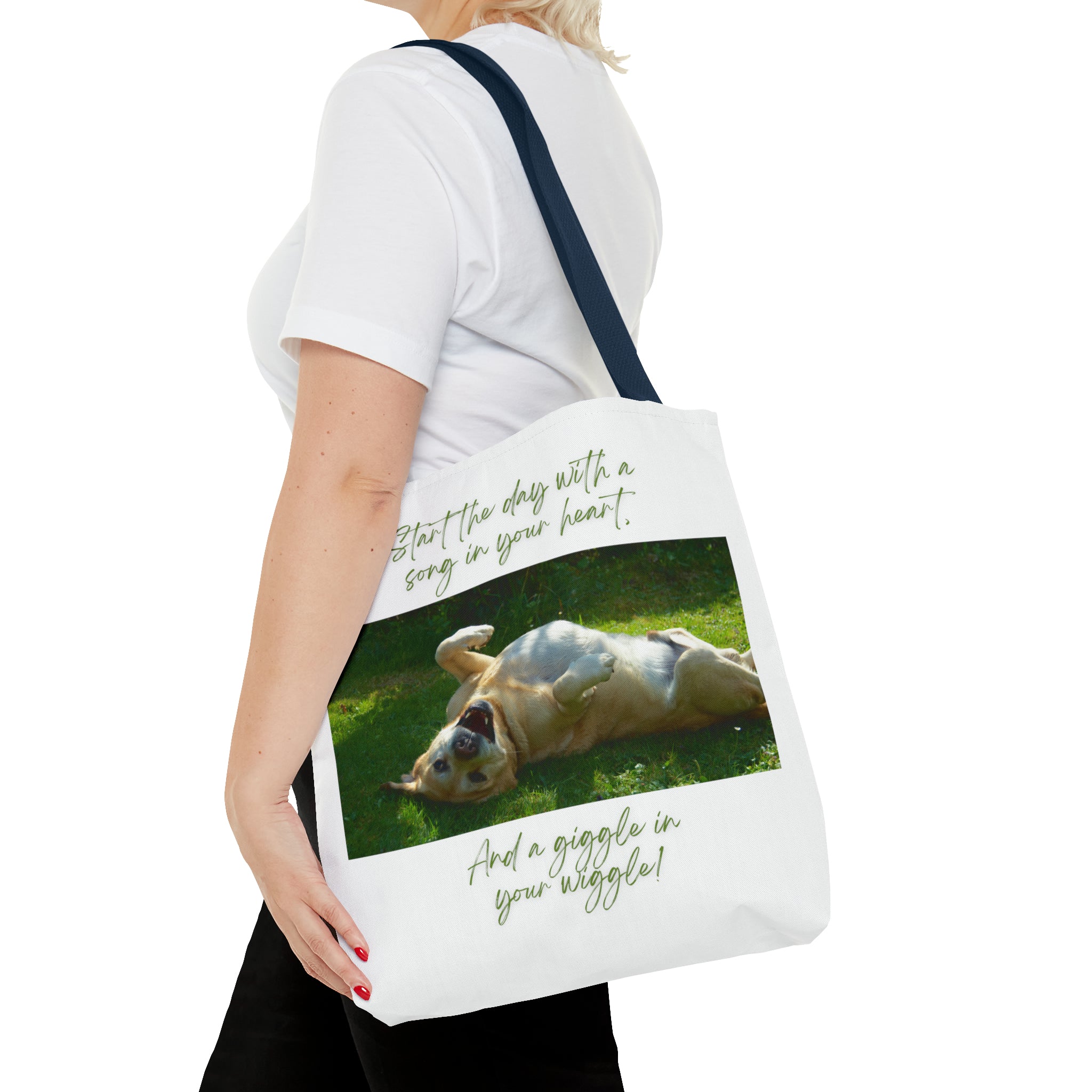 "Dog Giggle Wiggle" Tote Bag (AOP)