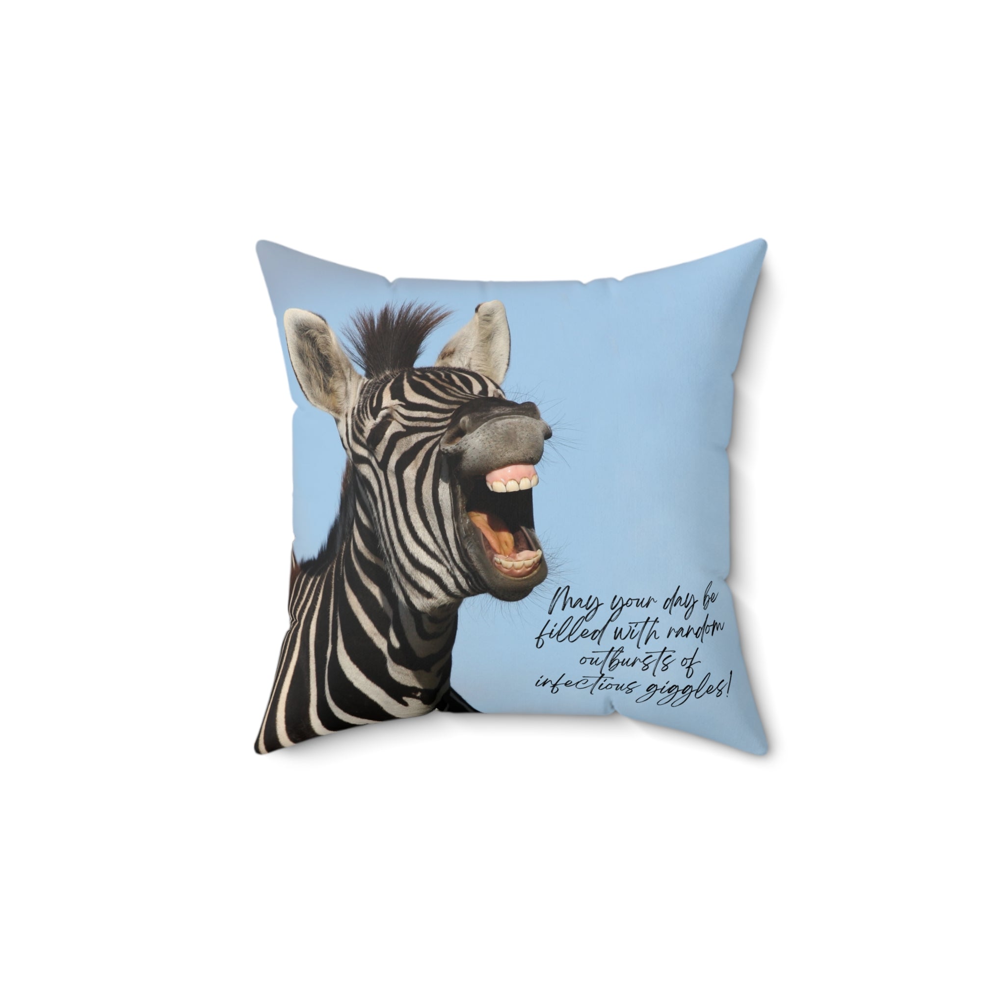 "Infectious Giggles" Spun Polyester Square Pillow