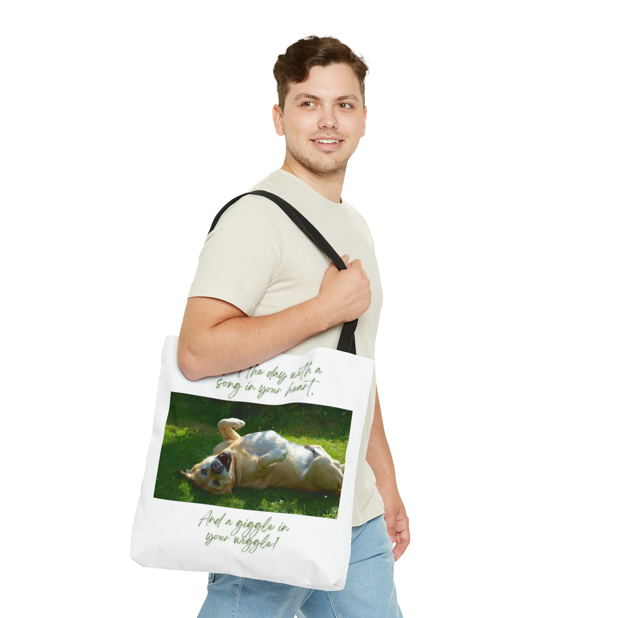 "Dog Giggle Wiggle" Tote Bag (AOP)