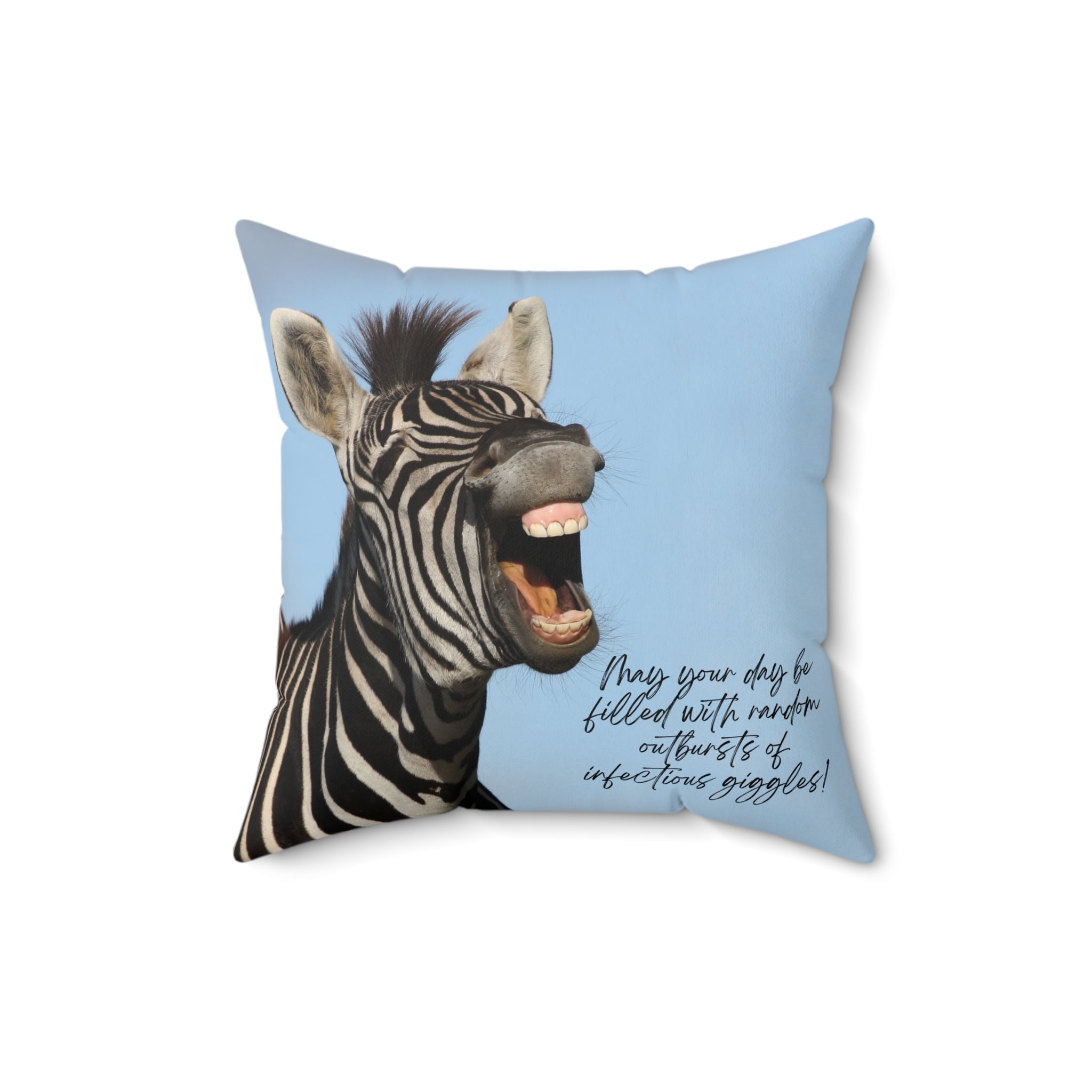 "Infectious Giggles" Spun Polyester Square Pillow