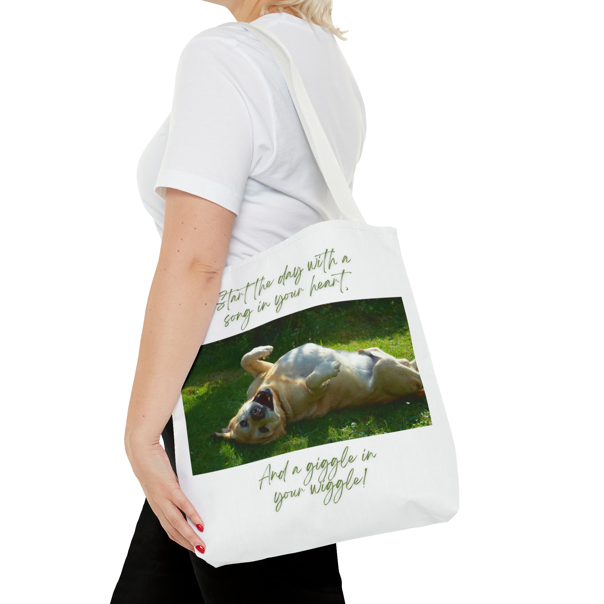 "Dog Giggle Wiggle" Tote Bag (AOP)