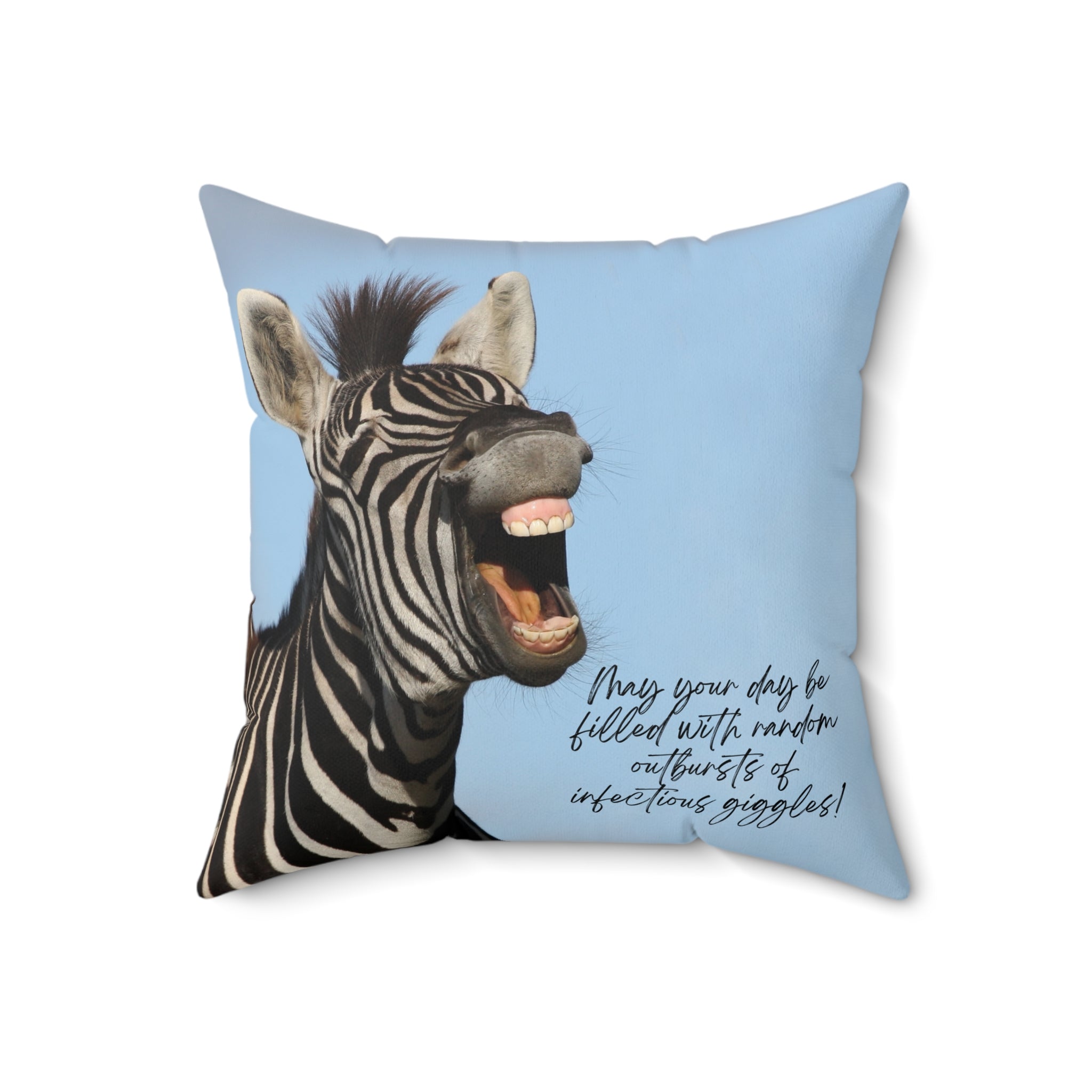 "Infectious Giggles" Spun Polyester Square Pillow