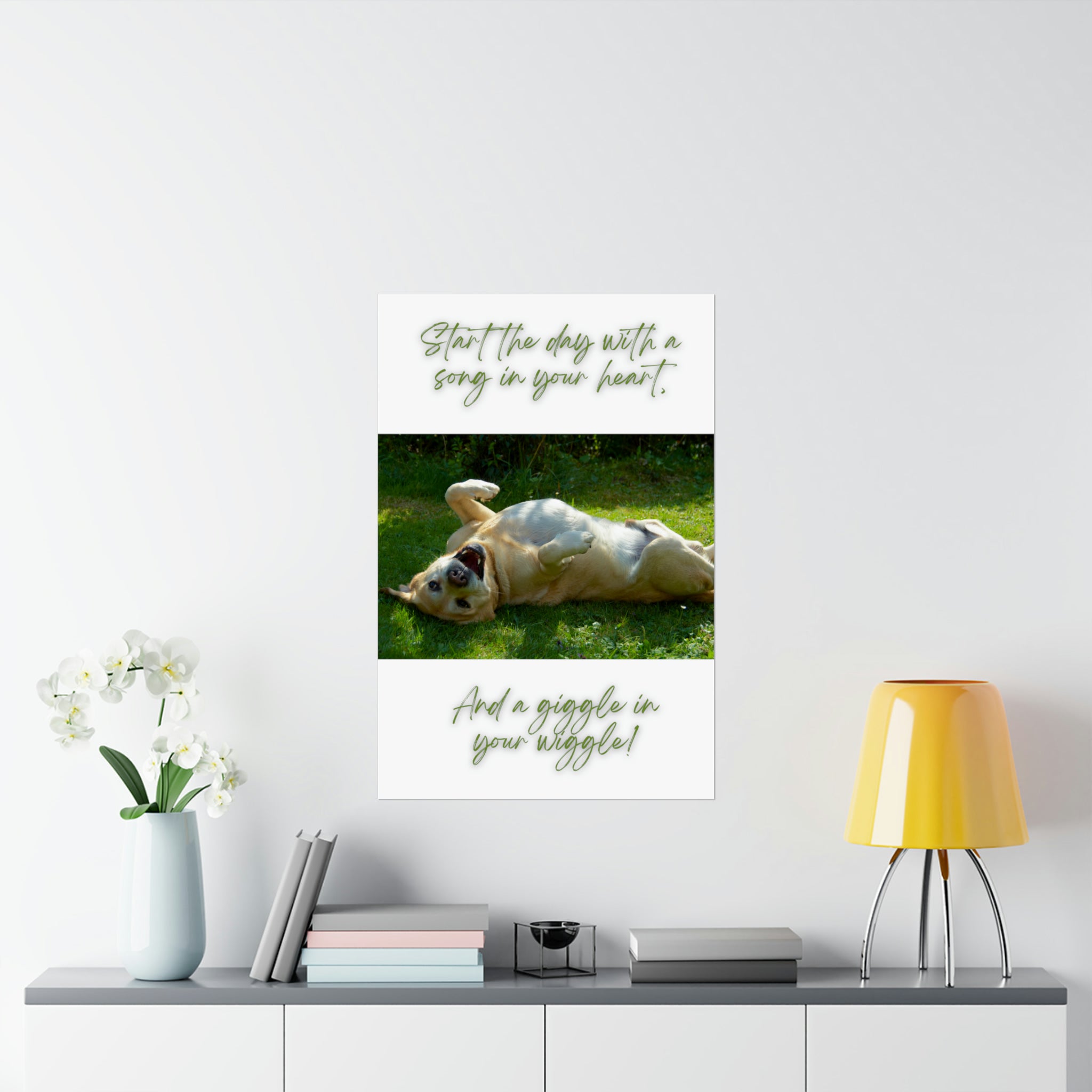 "Dog Giggle, Wiggle" Matte Vertical Posters