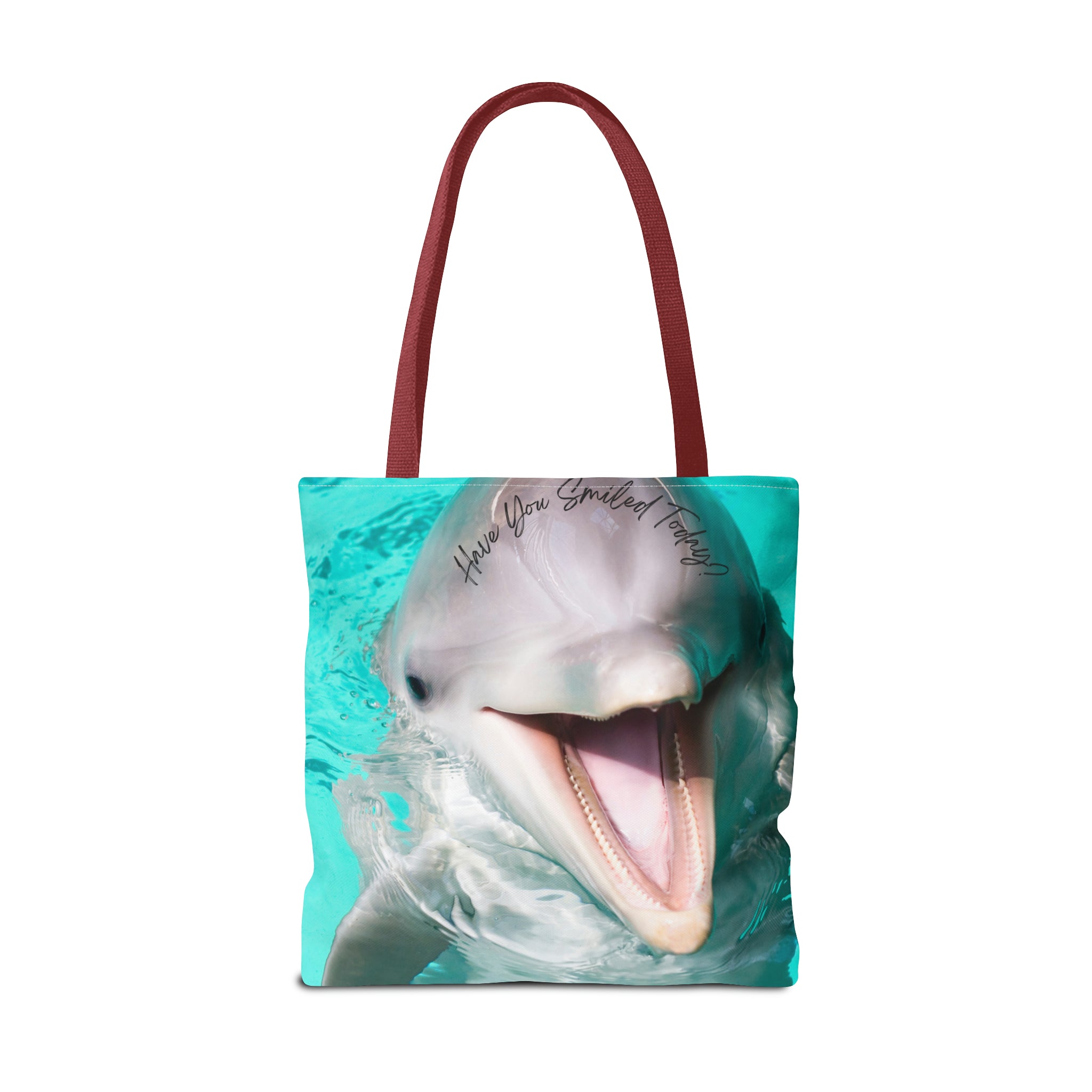 "Dolphin Smiled Today" Tote Bag (AOP)