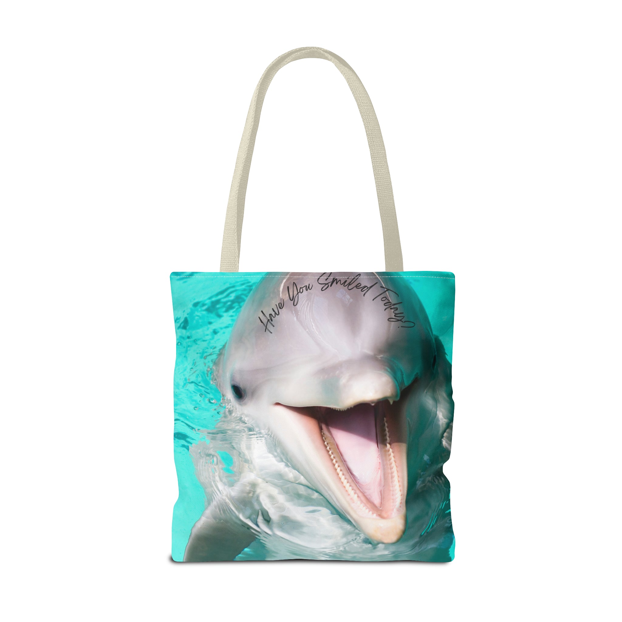 "Dolphin Smiled Today" Tote Bag (AOP)