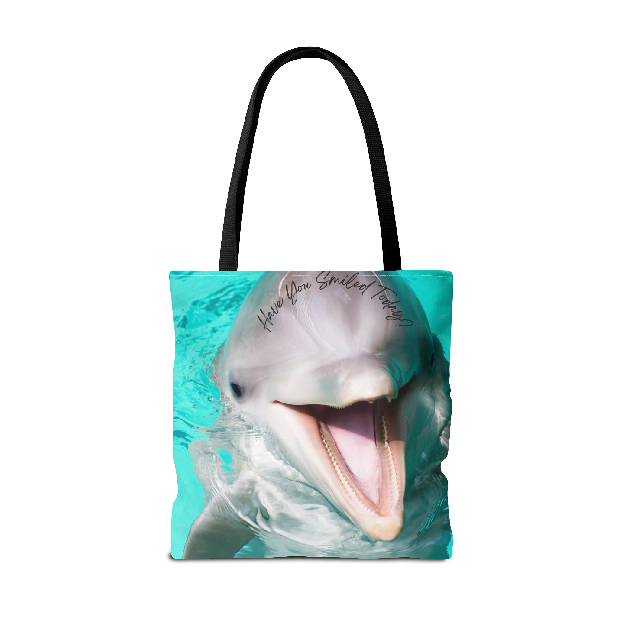 "Dolphin Smiled Today" Tote Bag (AOP)