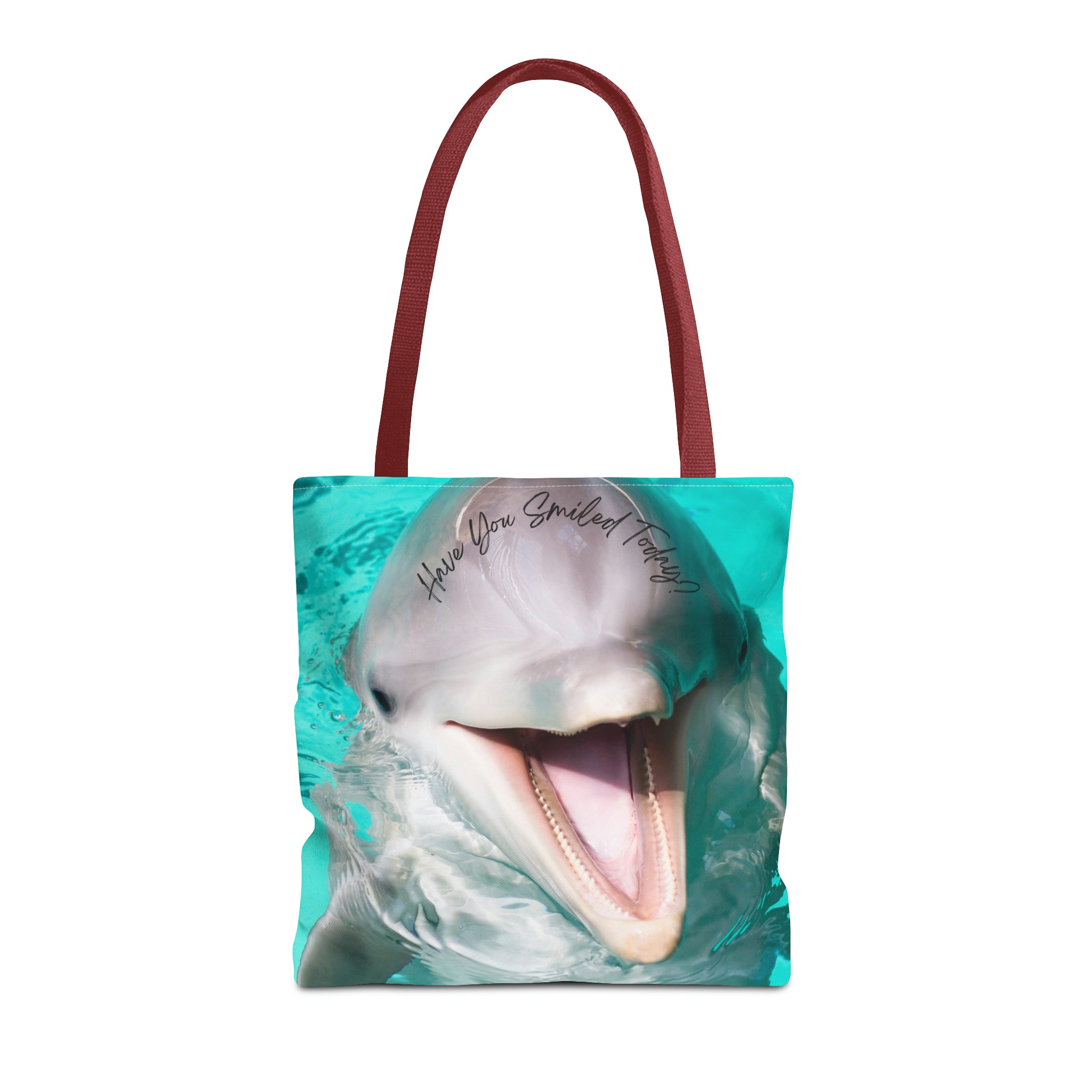 "Dolphin Smiled Today" Tote Bag (AOP)