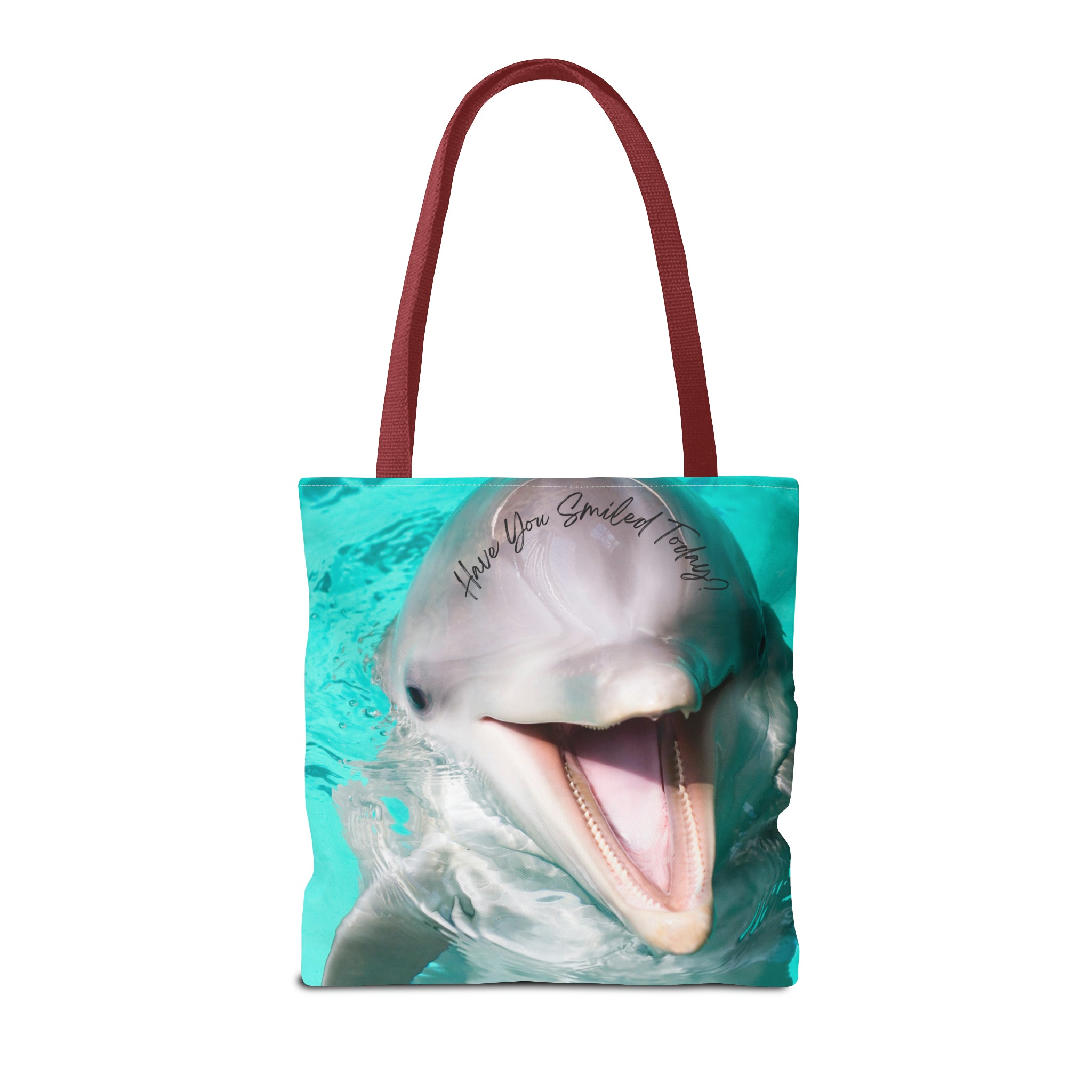 "Dolphin Smiled Today" Tote Bag (AOP)