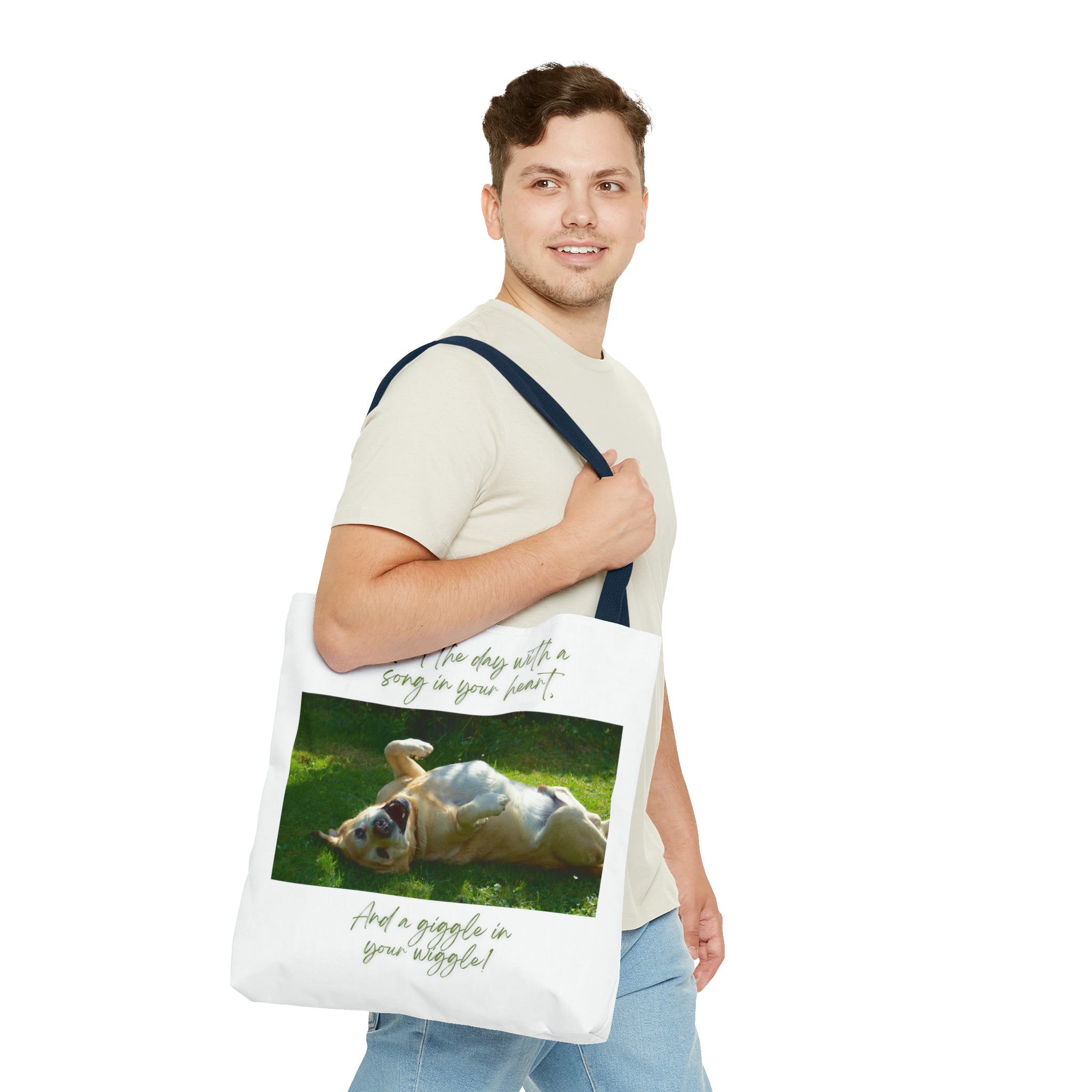 "Dog Giggle Wiggle" Tote Bag (AOP)