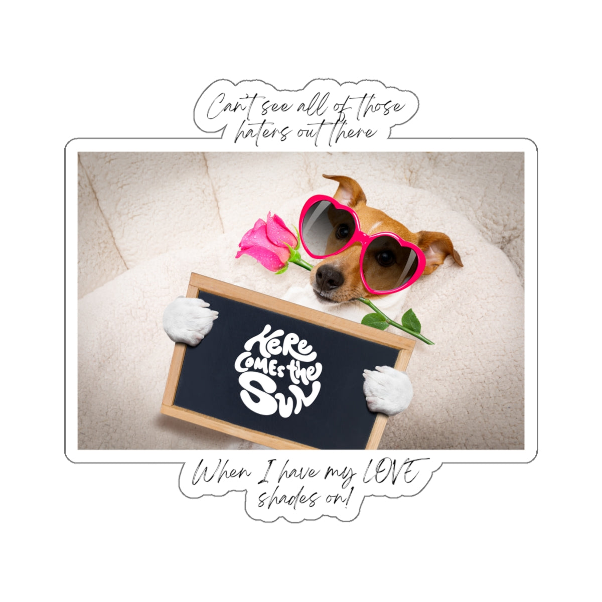 "Dog Love Shades" Kiss-Cut Stickers
