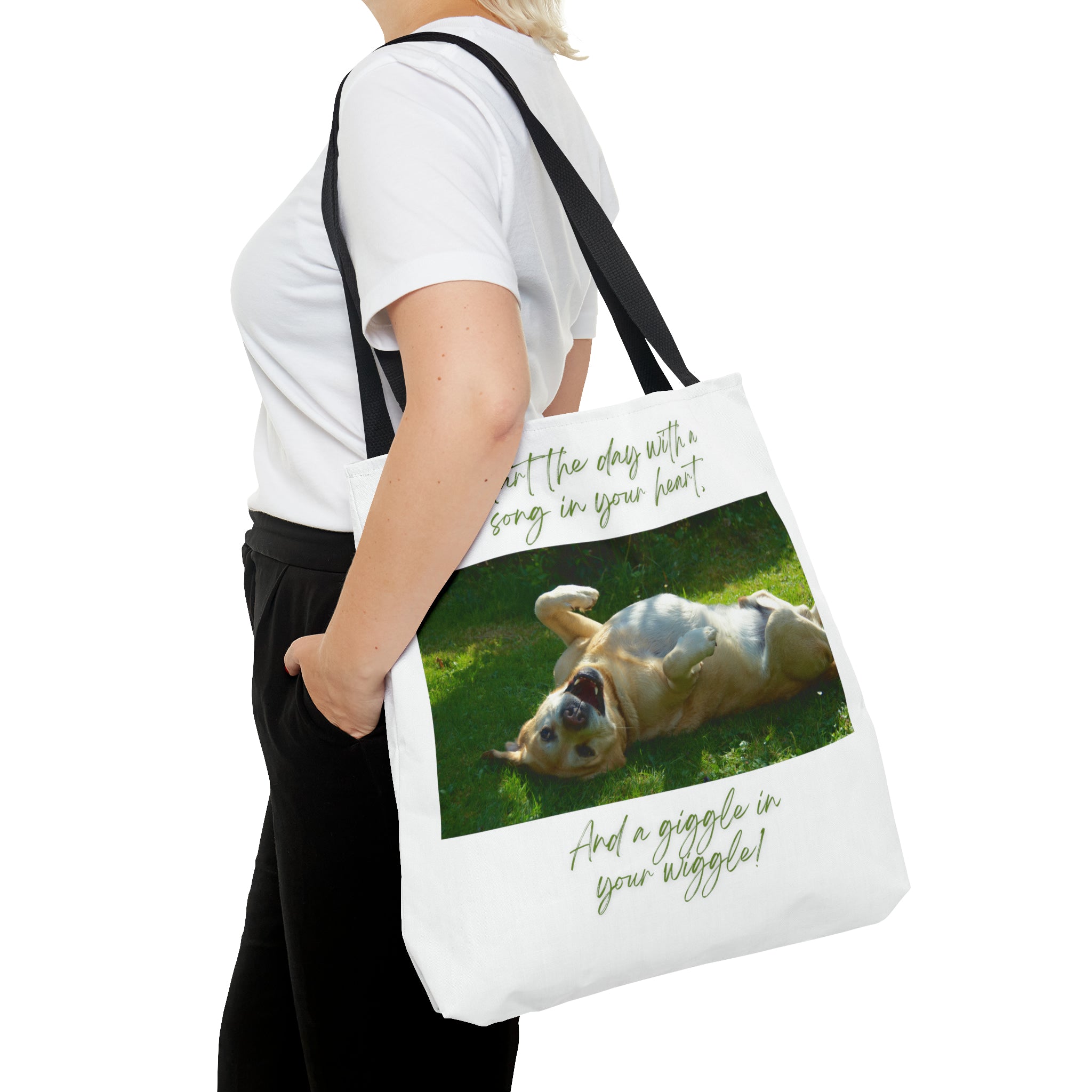 "Dog Giggle Wiggle" Tote Bag (AOP)