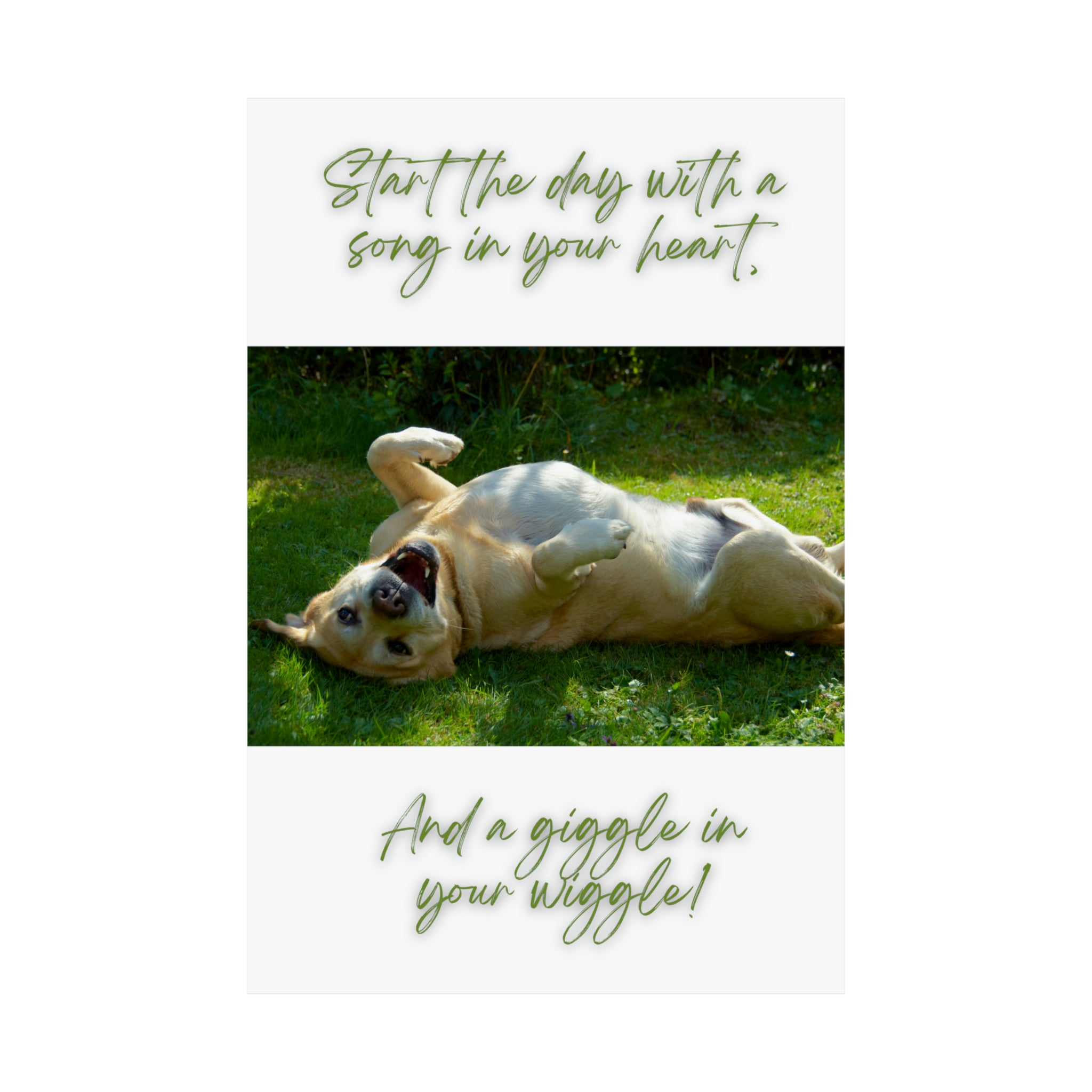 "Dog Giggle, Wiggle" Matte Vertical Posters