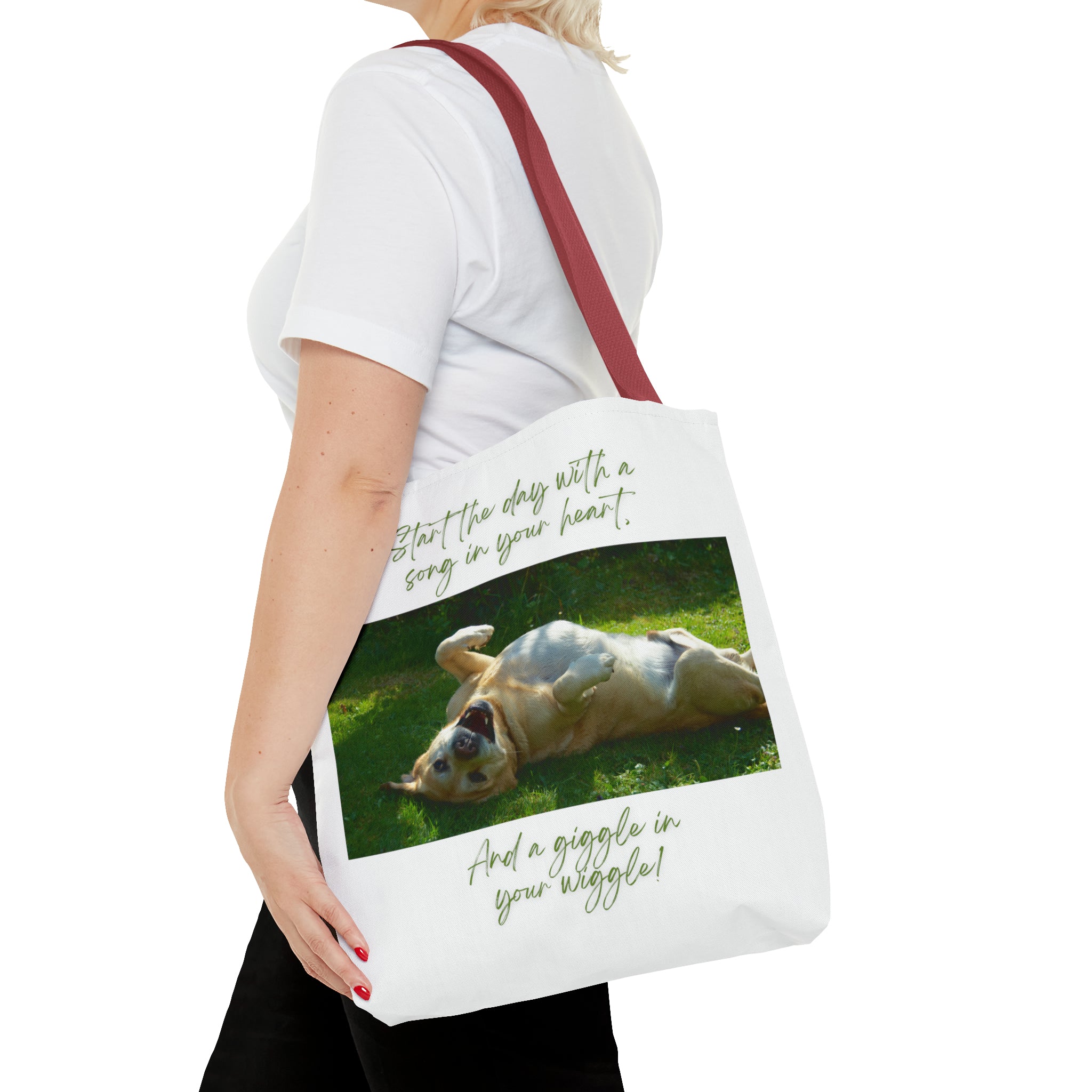 "Dog Giggle Wiggle" Tote Bag (AOP)