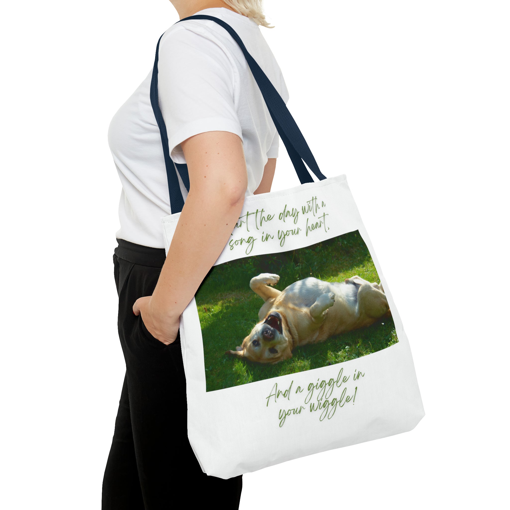 "Dog Giggle Wiggle" Tote Bag (AOP)