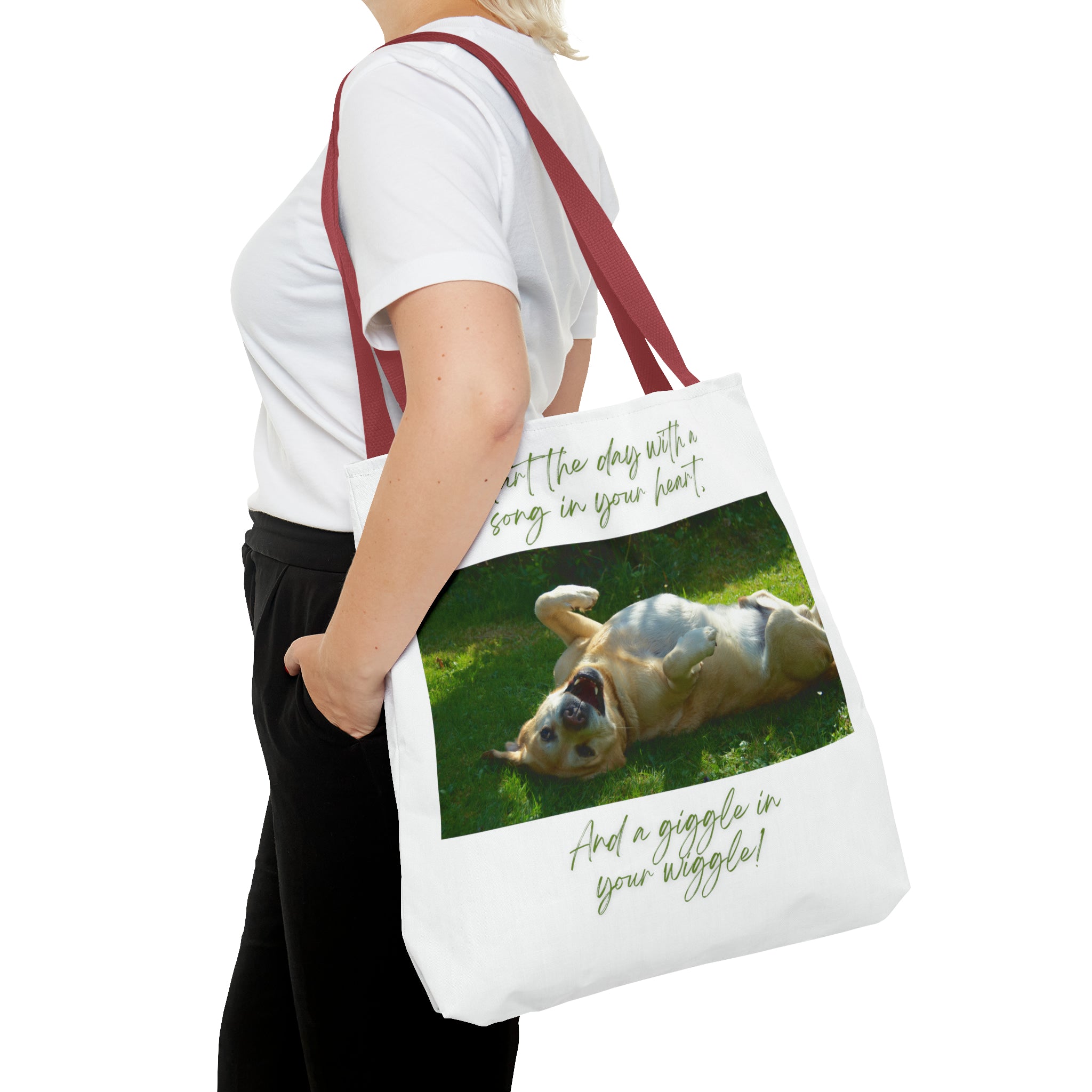 "Dog Giggle Wiggle" Tote Bag (AOP)