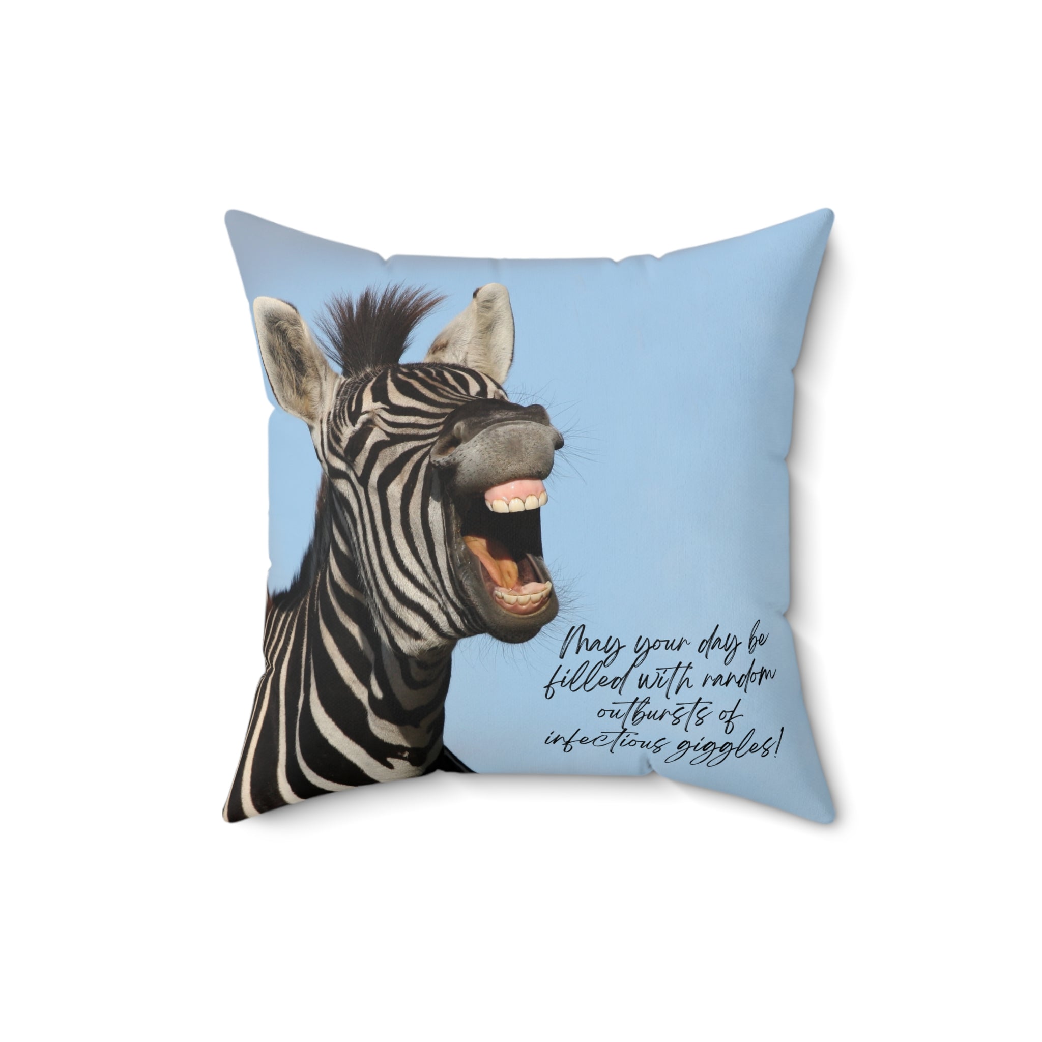 "Infectious Giggles" Spun Polyester Square Pillow
