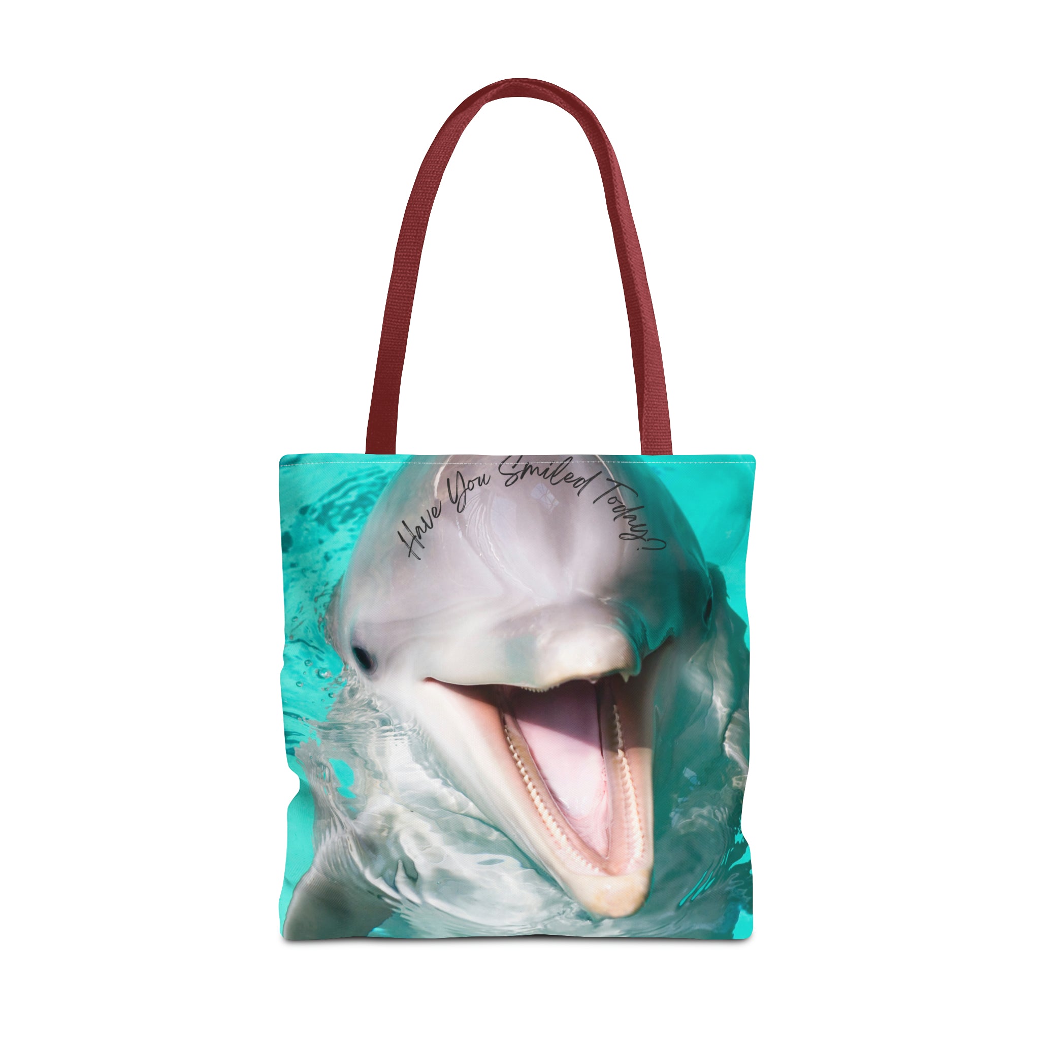 "Dolphin Smiled Today" Tote Bag (AOP)