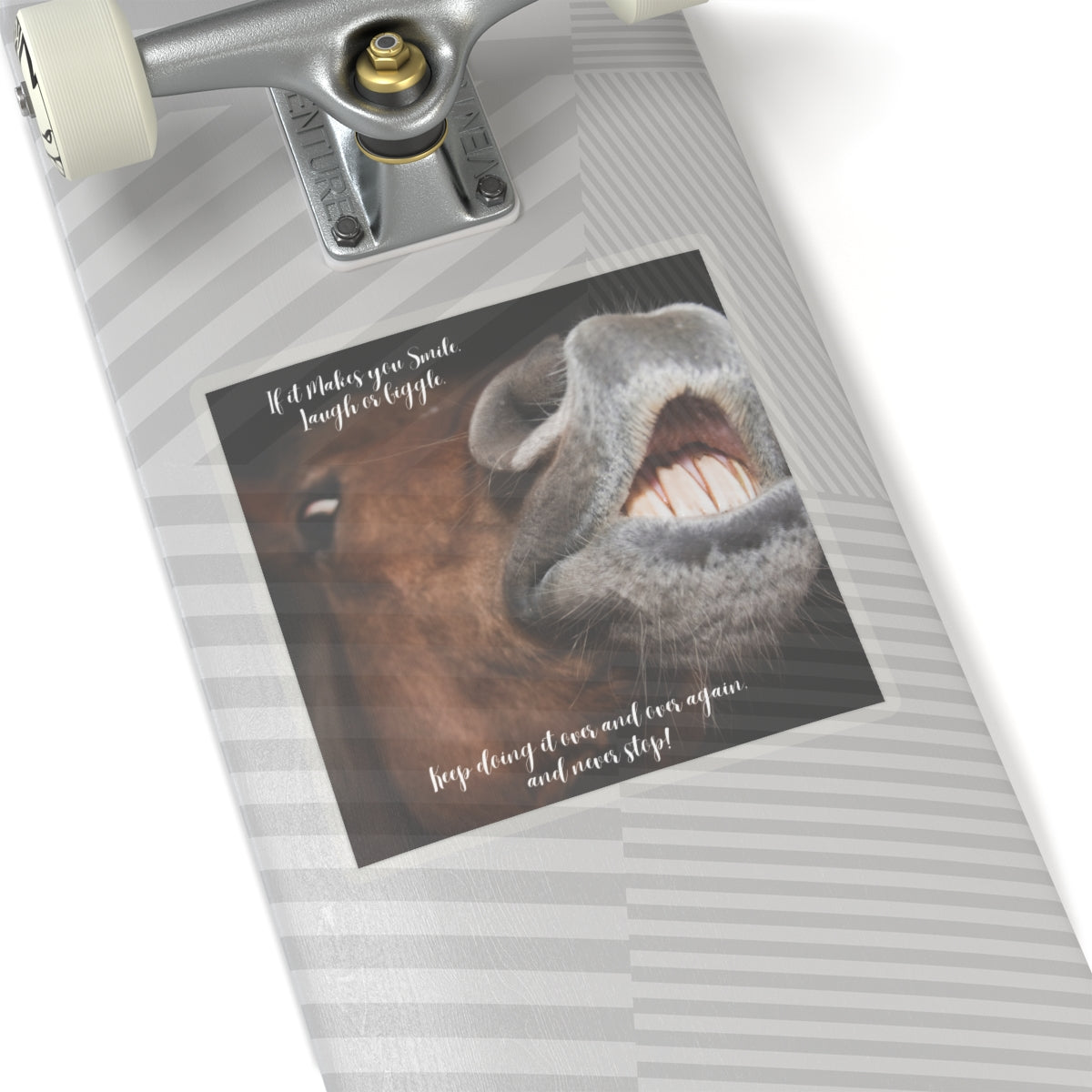 "Horse Smile, Laugh, Giggle" Kiss-Cut Stickers