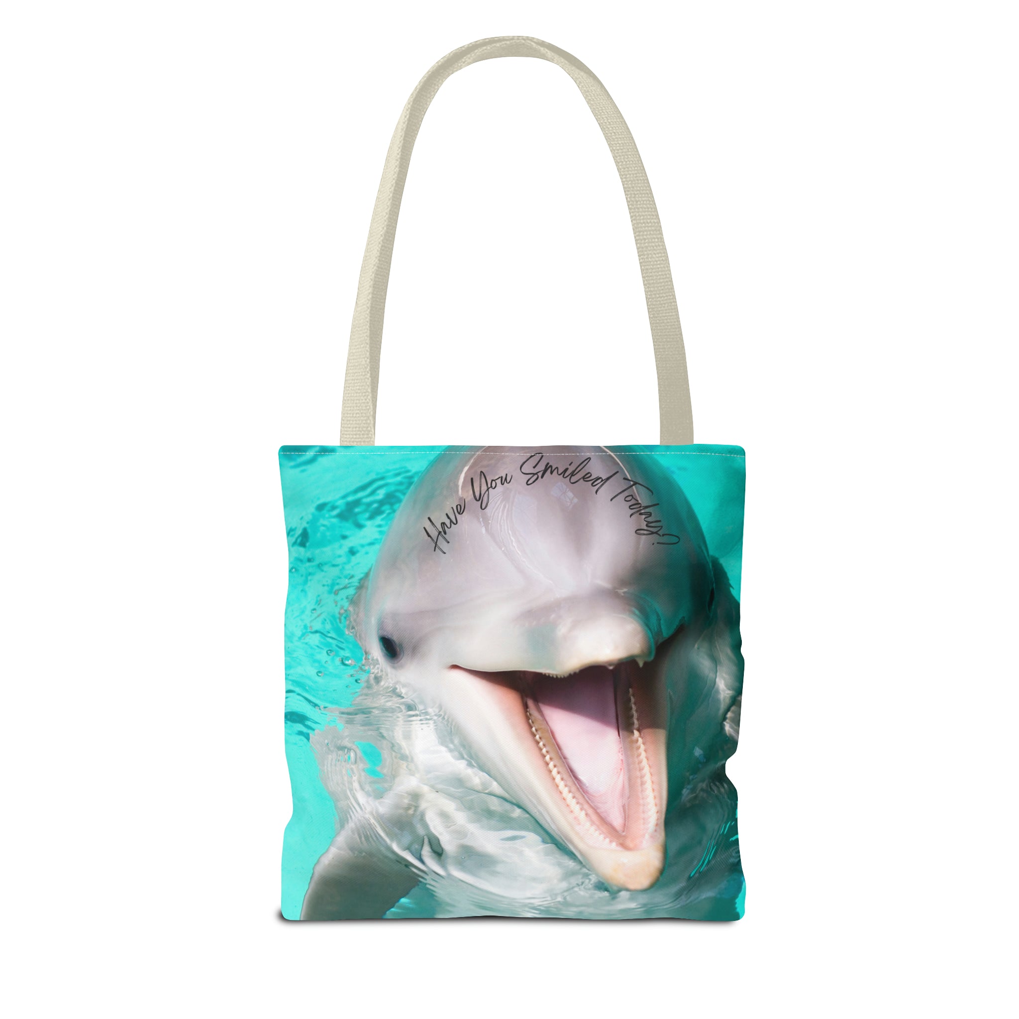 "Dolphin Smiled Today" Tote Bag (AOP)