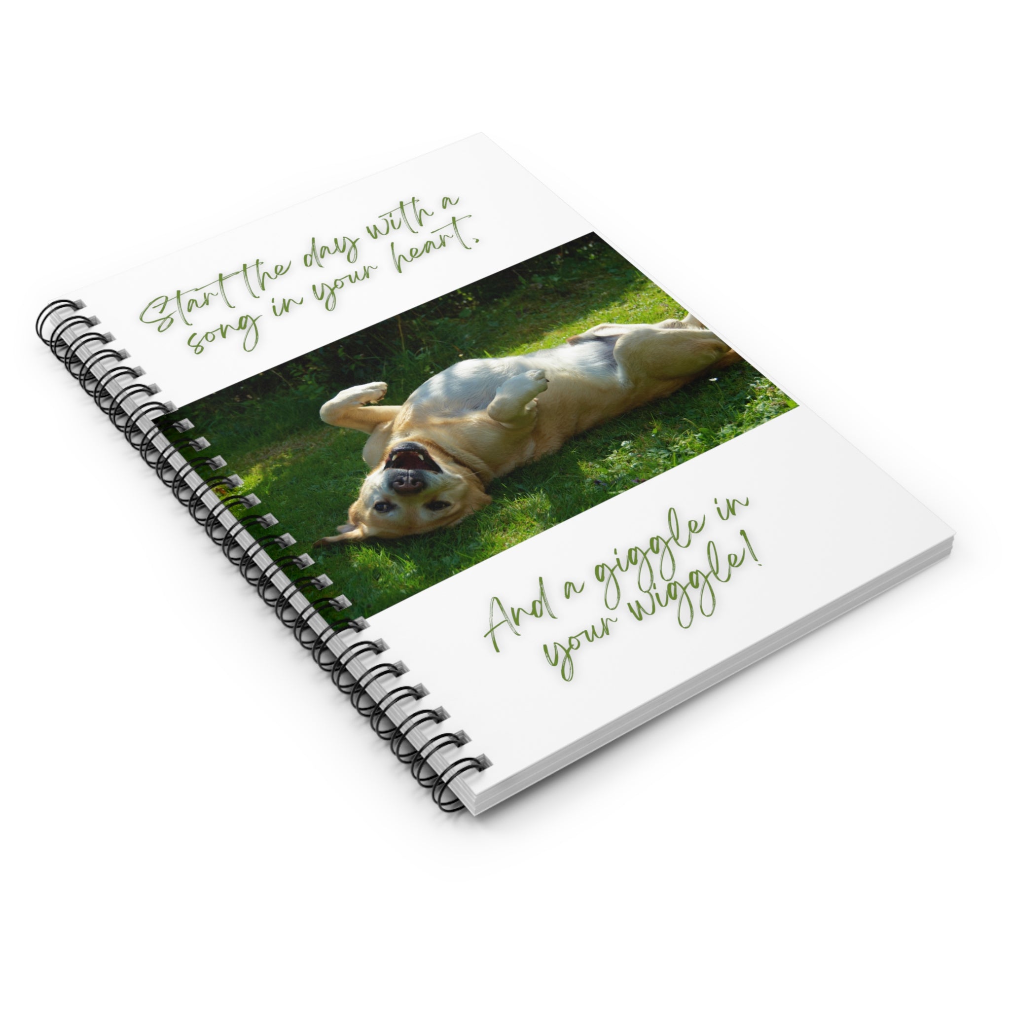 "Dog Giggle, Wiggle" Spiral Notebook - Ruled Line