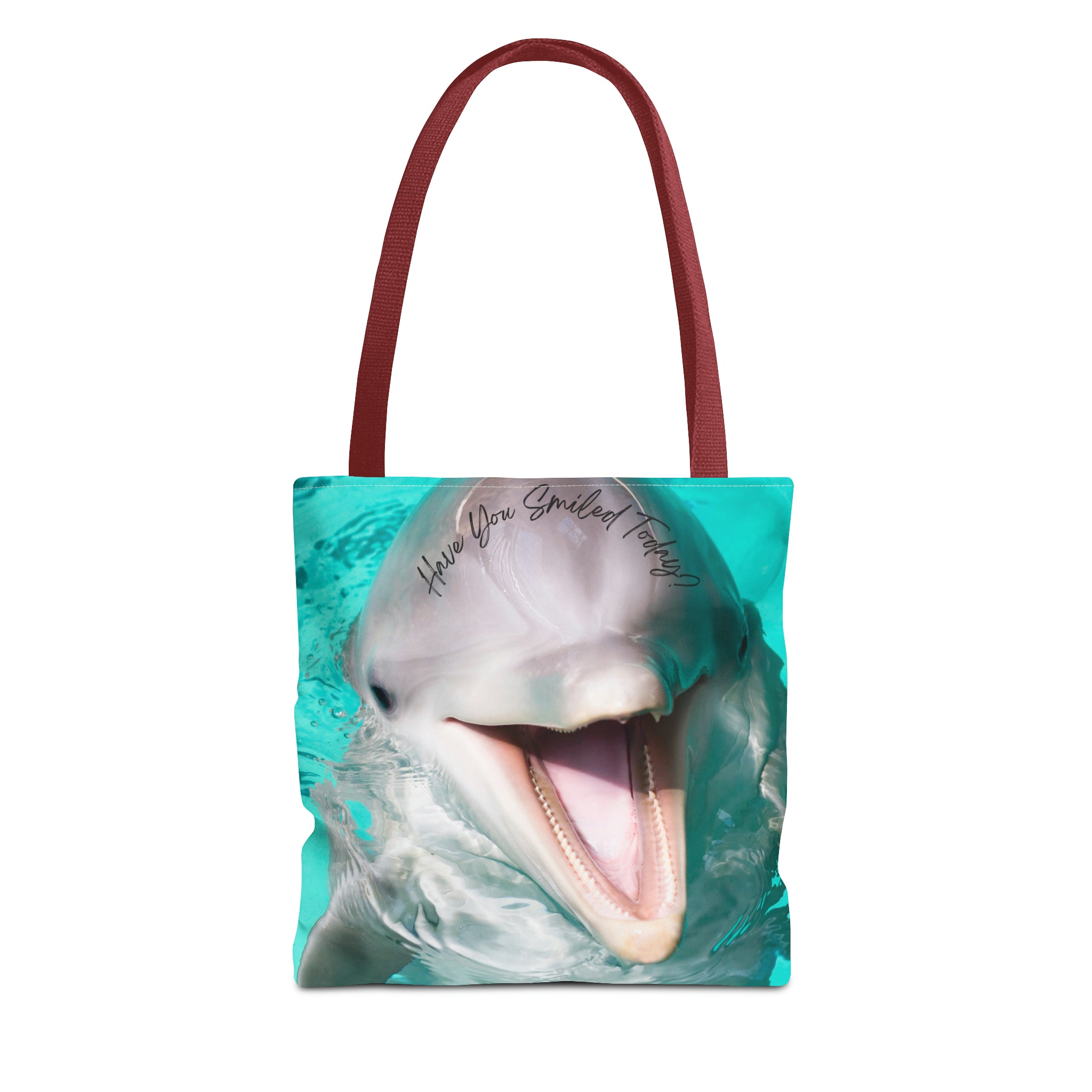"Dolphin Smiled Today" Tote Bag (AOP)