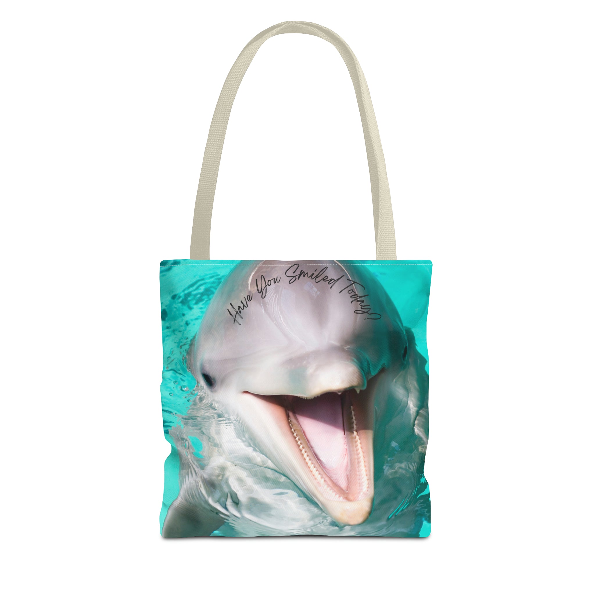 "Dolphin Smiled Today" Tote Bag (AOP)