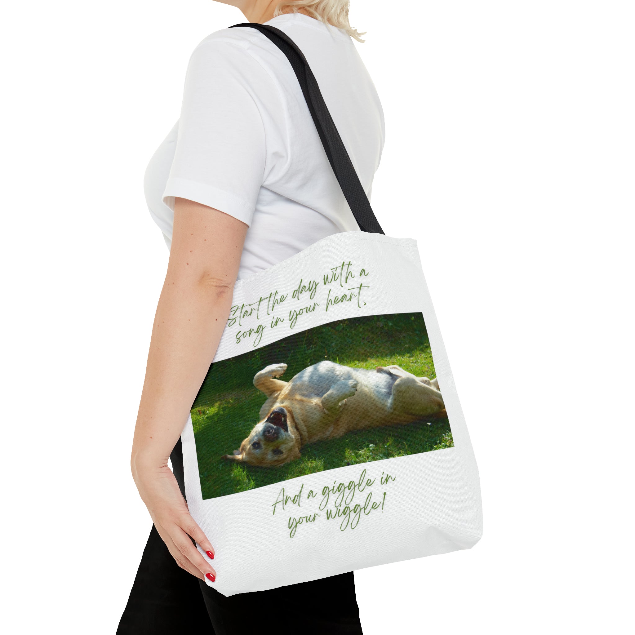 "Dog Giggle Wiggle" Tote Bag (AOP)