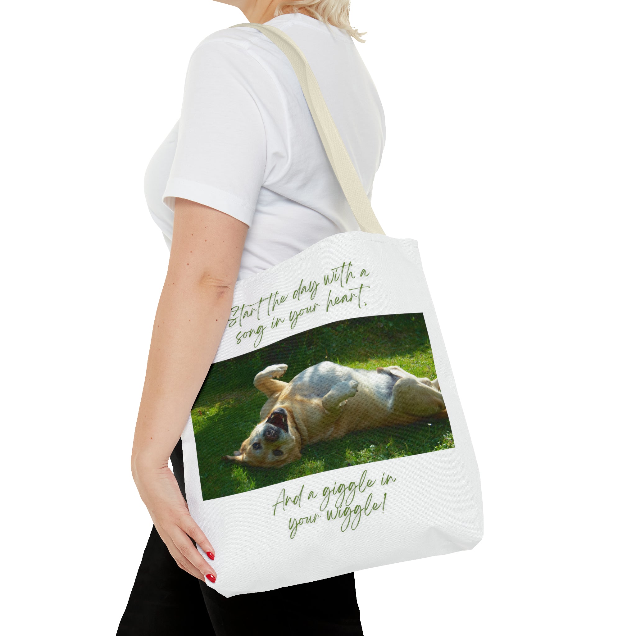 "Dog Giggle Wiggle" Tote Bag (AOP)