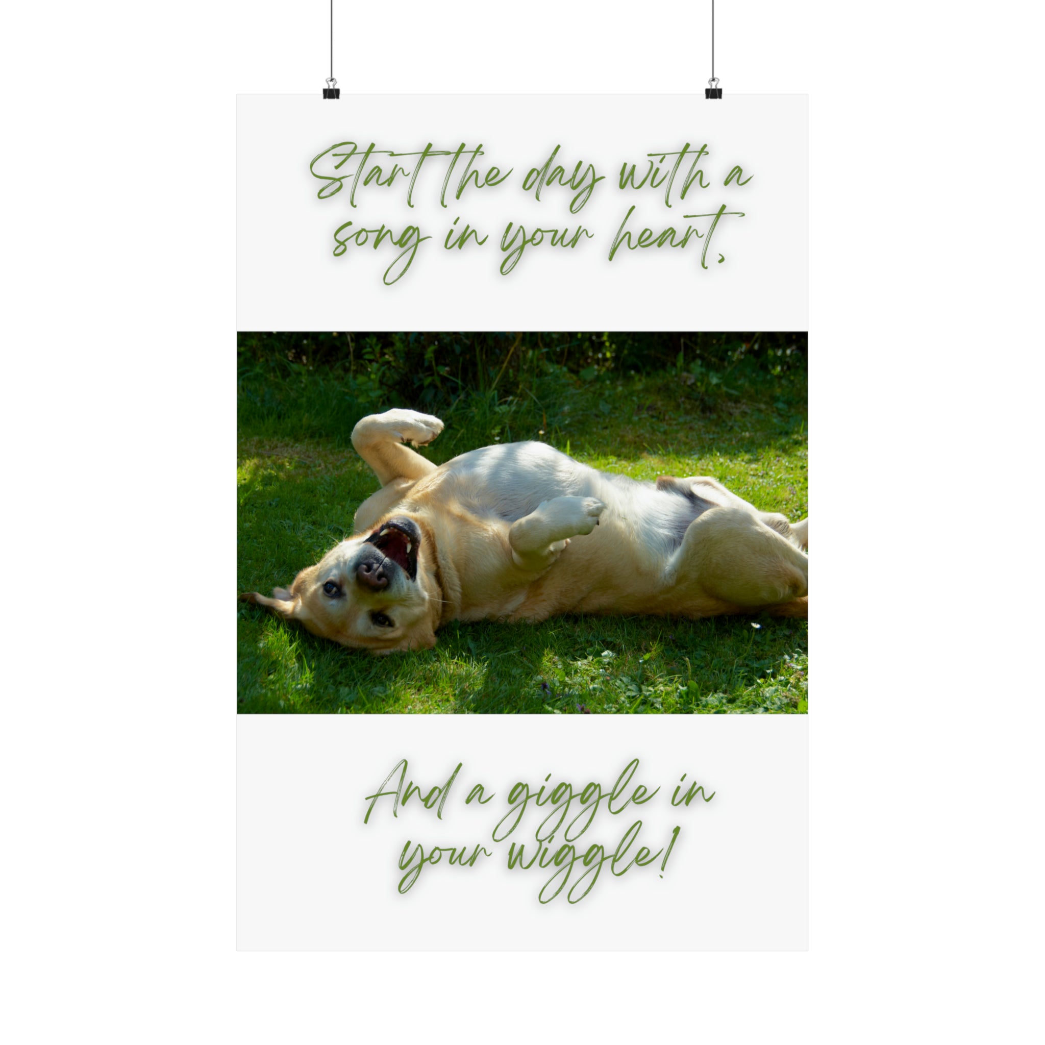 "Dog Giggle, Wiggle" Matte Vertical Posters