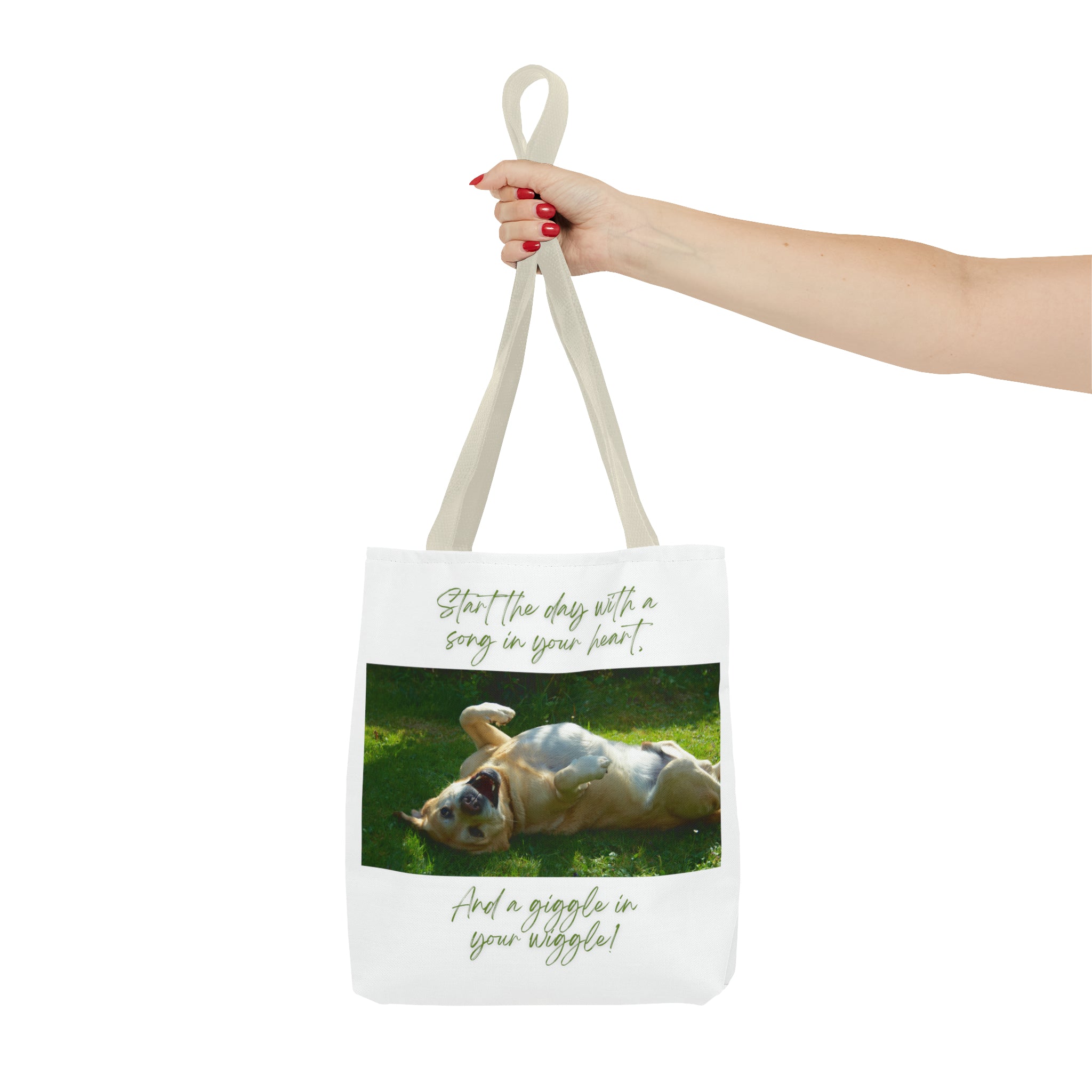 "Dog Giggle Wiggle" Tote Bag (AOP)