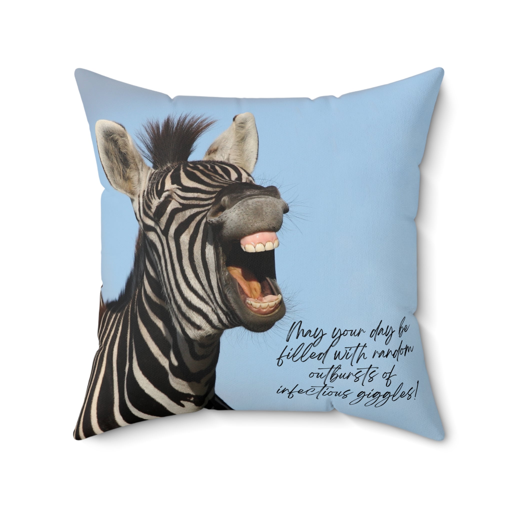 "Infectious Giggles" Spun Polyester Square Pillow