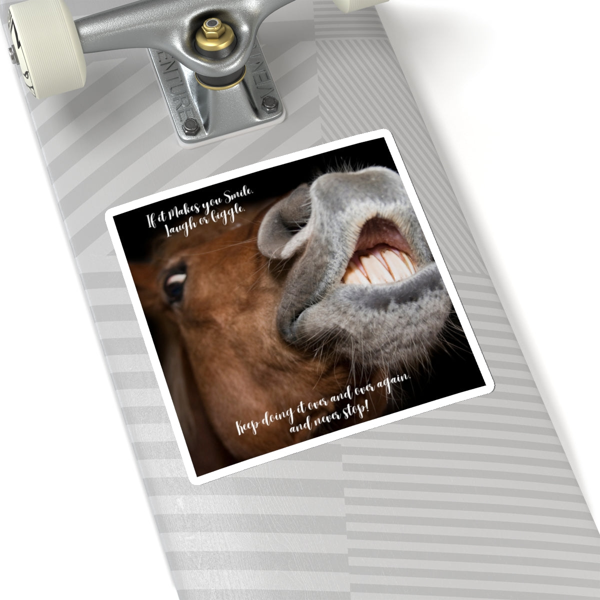 "Horse Smile, Laugh, Giggle" Kiss-Cut Stickers