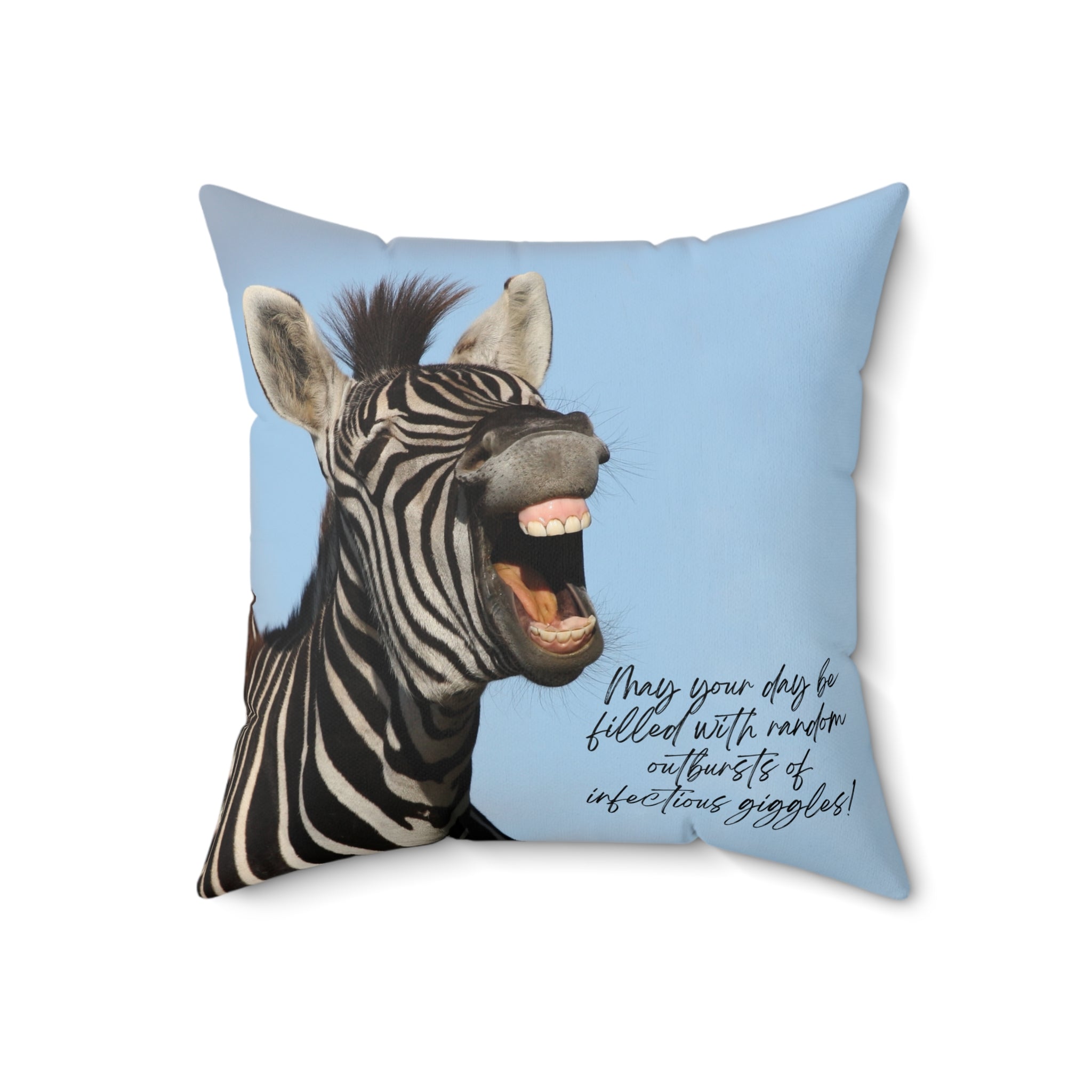 "Infectious Giggles" Spun Polyester Square Pillow