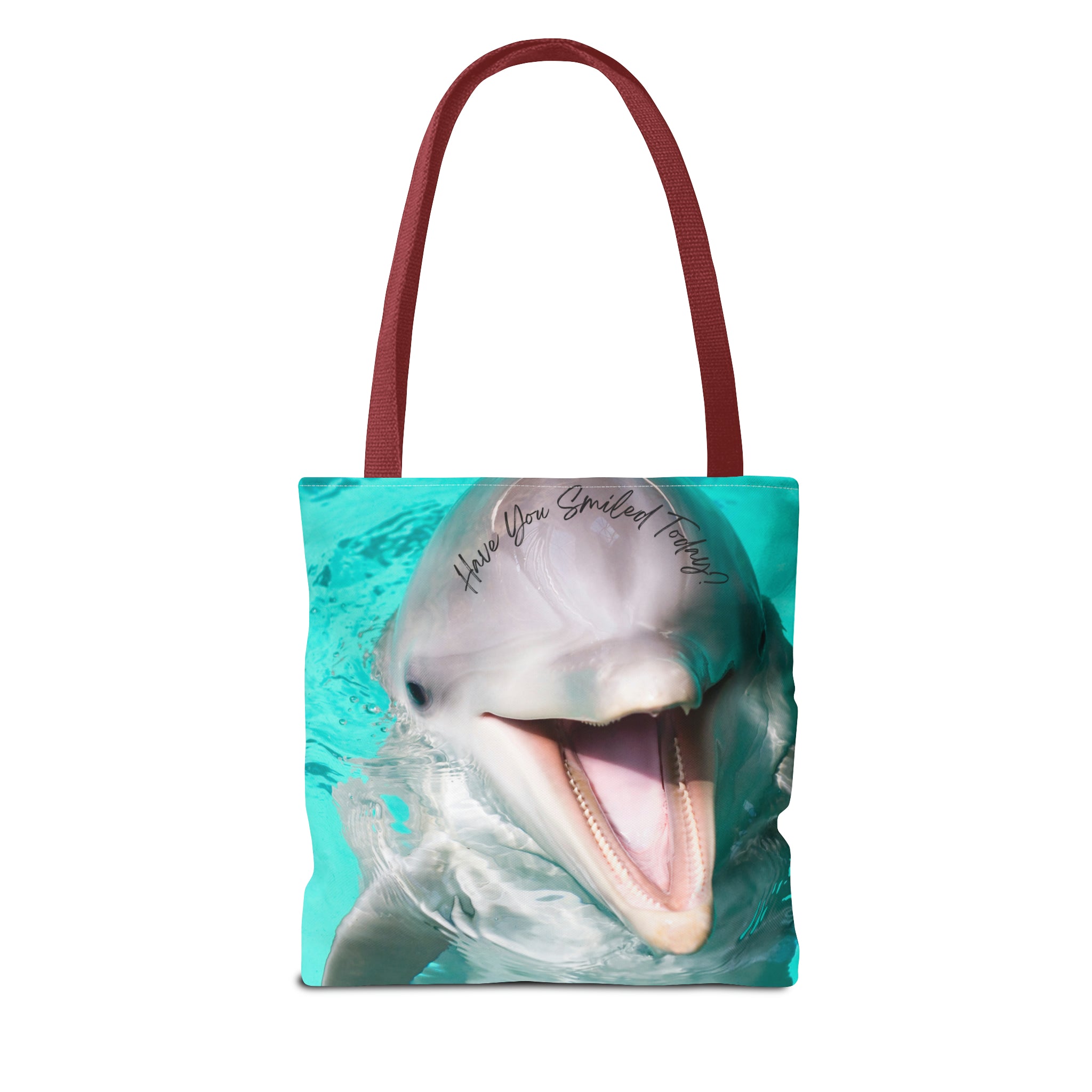 "Dolphin Smiled Today" Tote Bag (AOP)