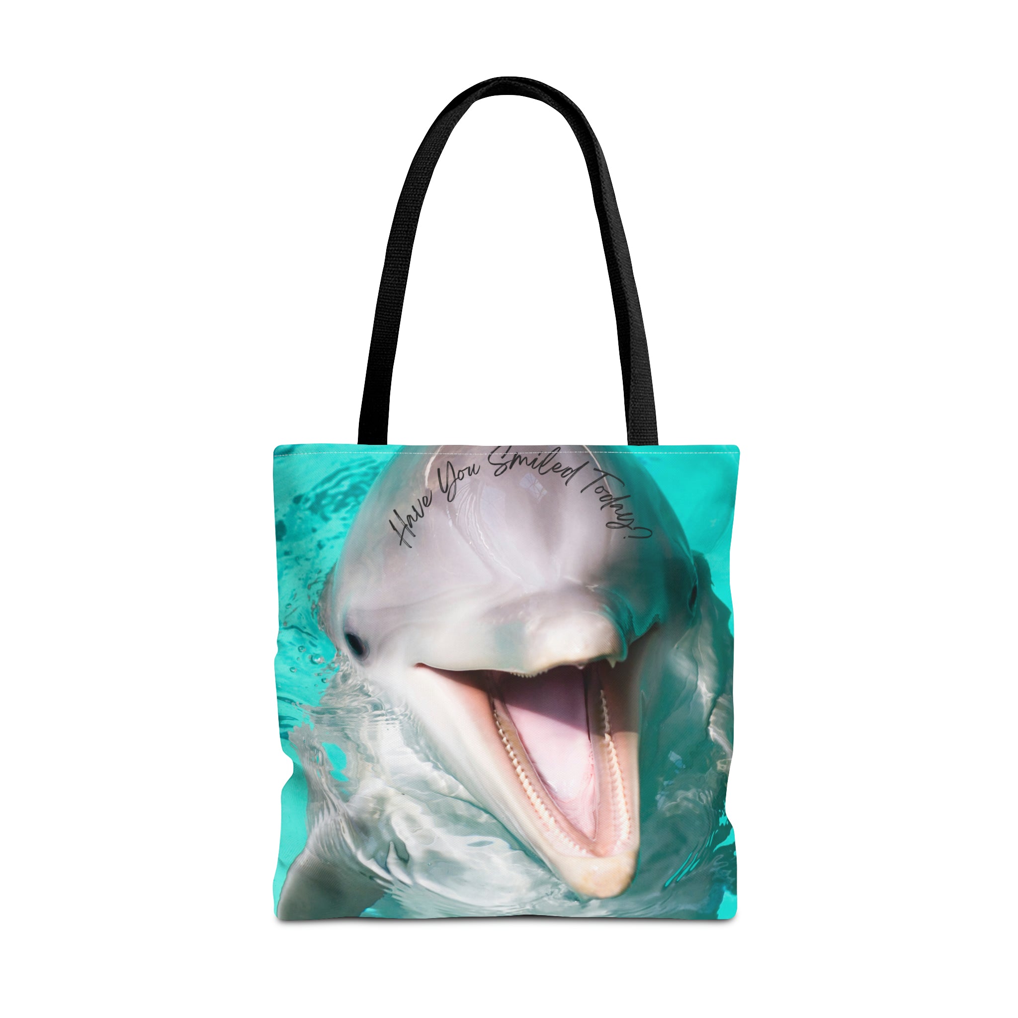"Dolphin Smiled Today" Tote Bag (AOP)