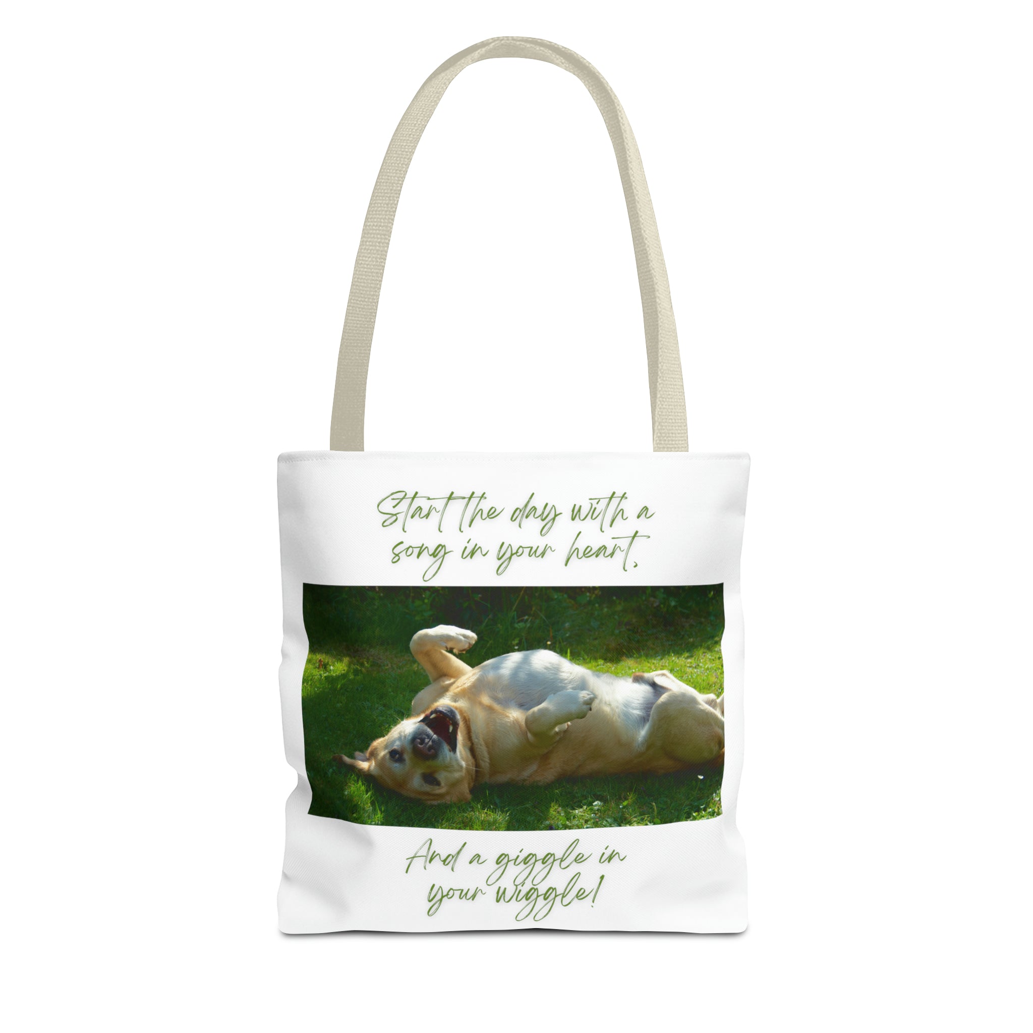 "Dog Giggle Wiggle" Tote Bag (AOP)