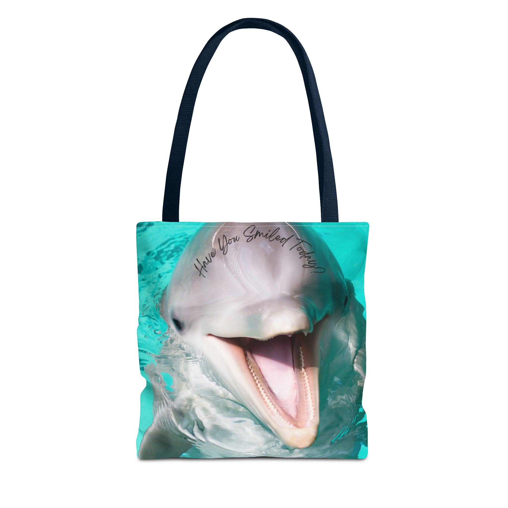 "Dolphin Smiled Today" Tote Bag (AOP)