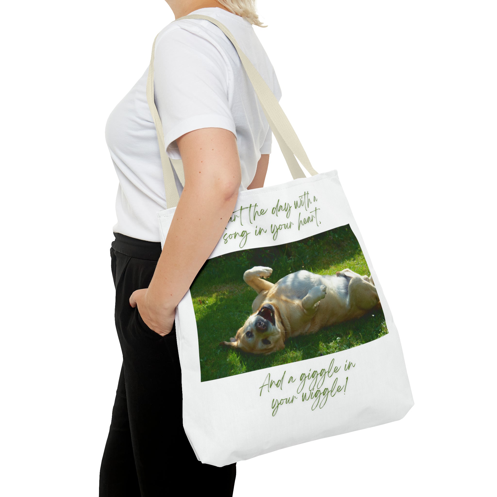 "Dog Giggle Wiggle" Tote Bag (AOP)