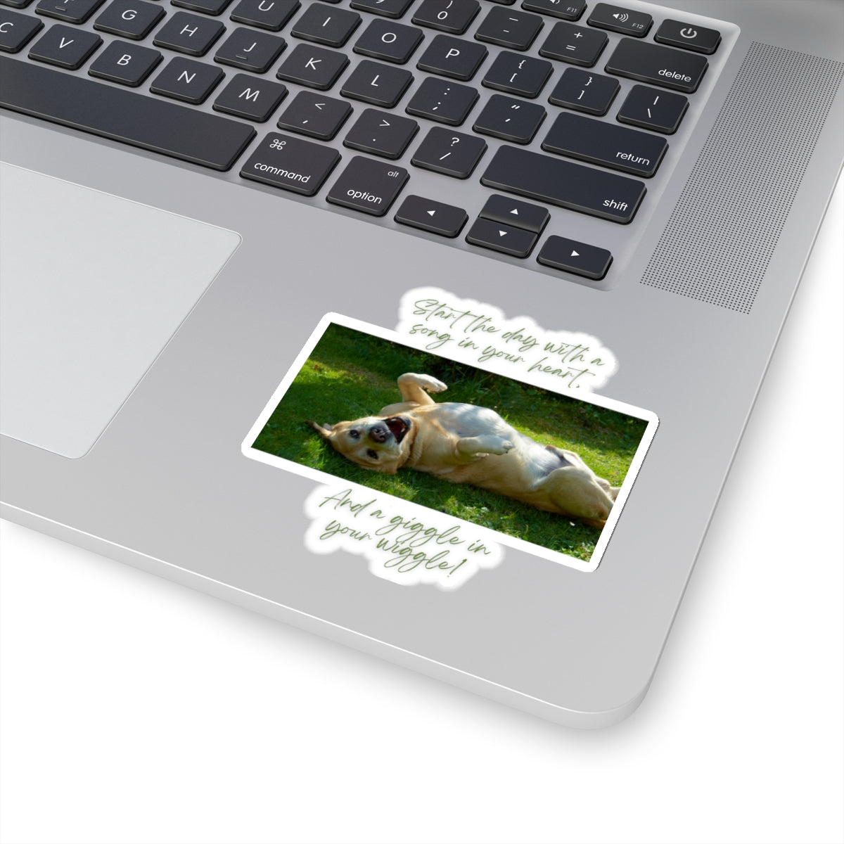 "Dog Giggle, Wiggle" Kiss-Cut Stickers